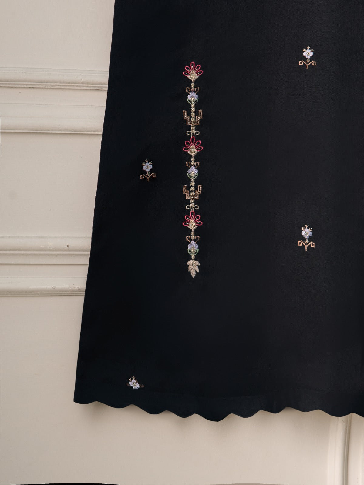 3 Piece- Pure Organza Embroidered Suit S111365 - Image 7
