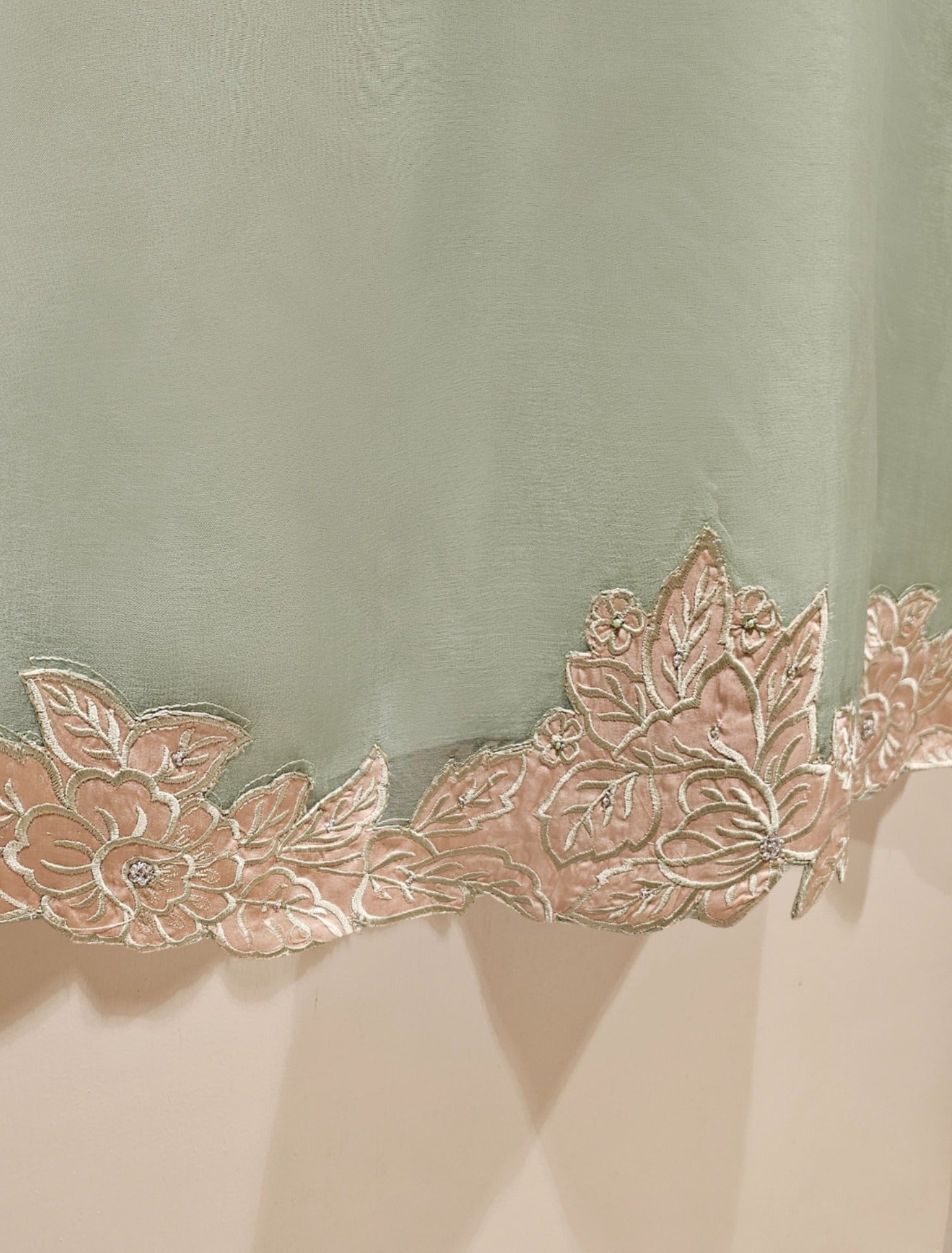 3 Piece - Pure Organza Embroidered Suit S111367 - Image 7
