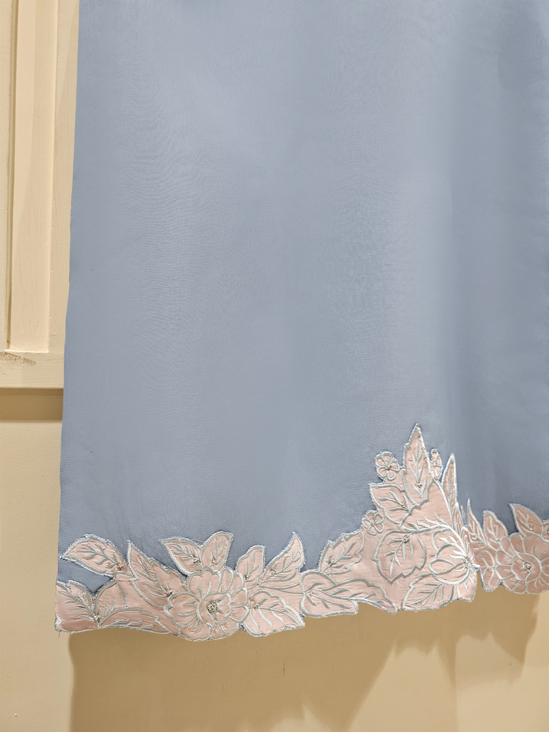 3 Piece - Pure Organza Embroidered Suit S111409 - Image 7