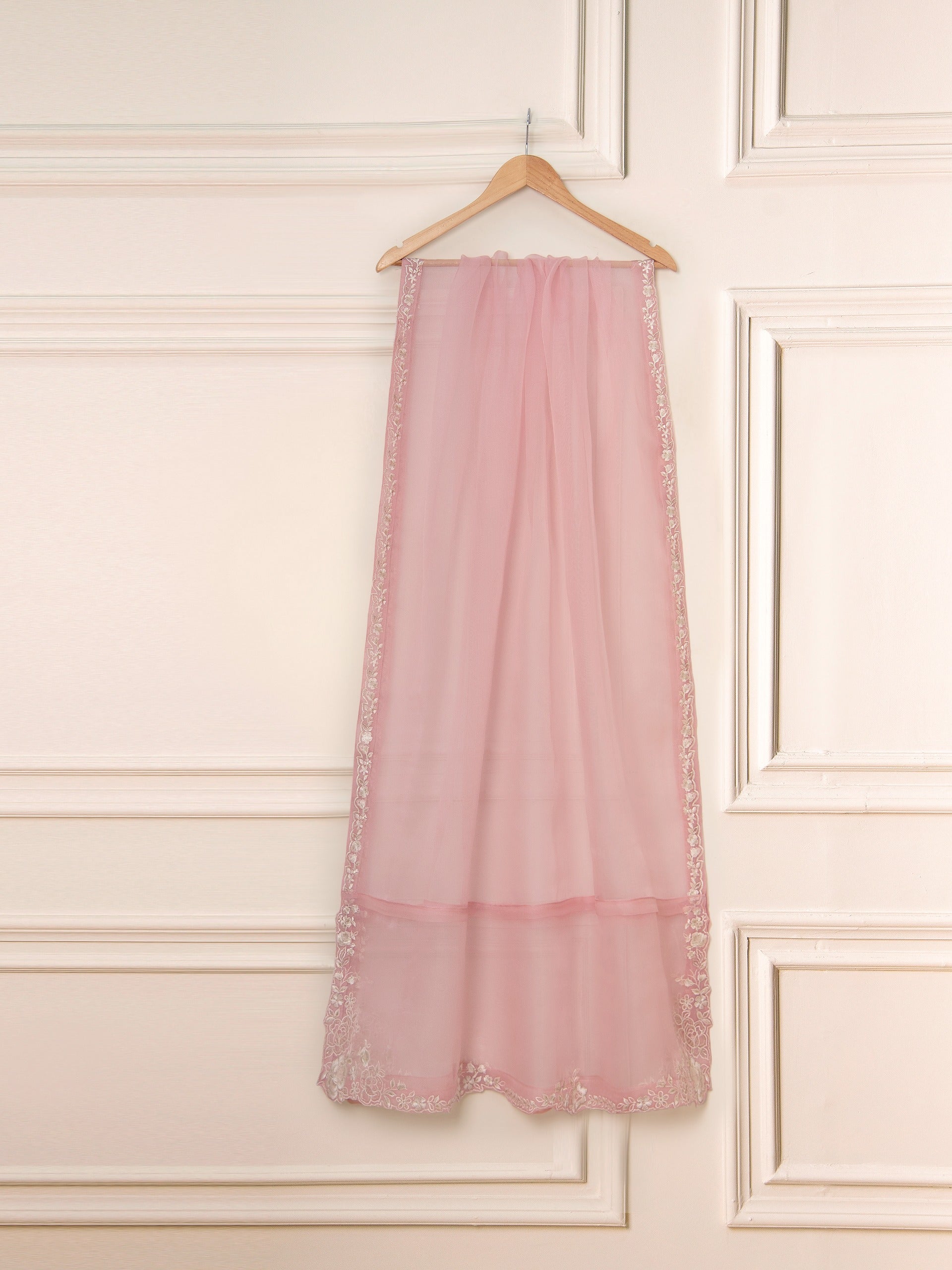 3 Piece - Pure Organza Embroidered Suit S111498 - Image 7