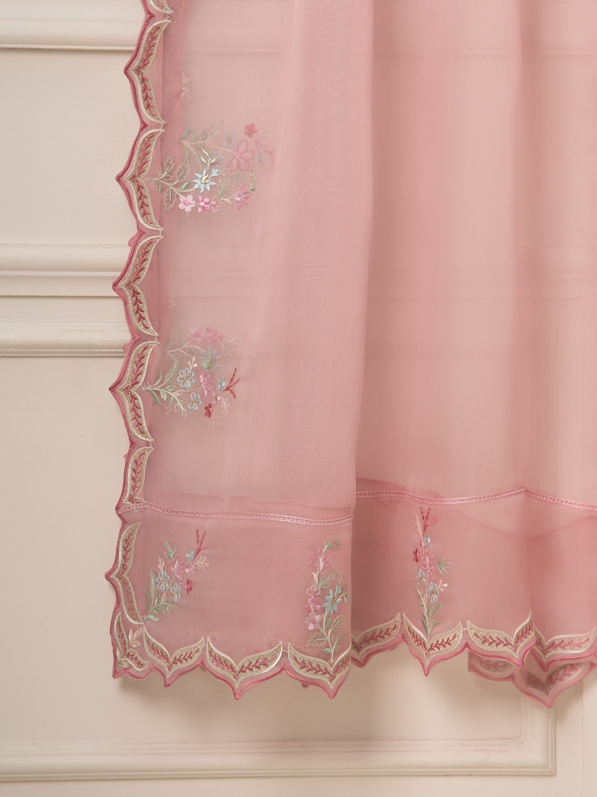 3 Piece - Pure Organza Embroidered Suit S111558 - Image 9