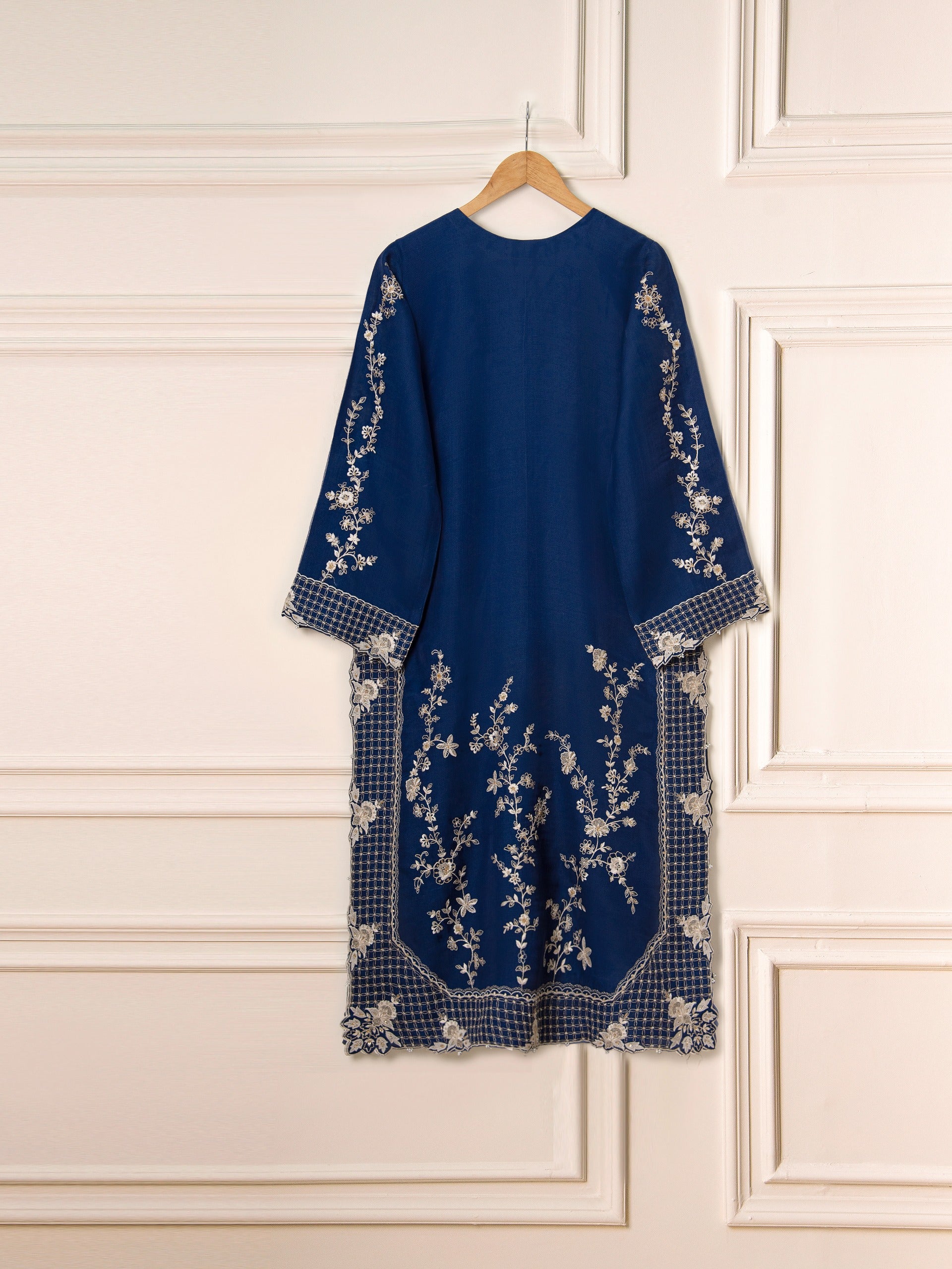 3 Piece - Pure Organza Embroidered Suit S111580 - Image 4
