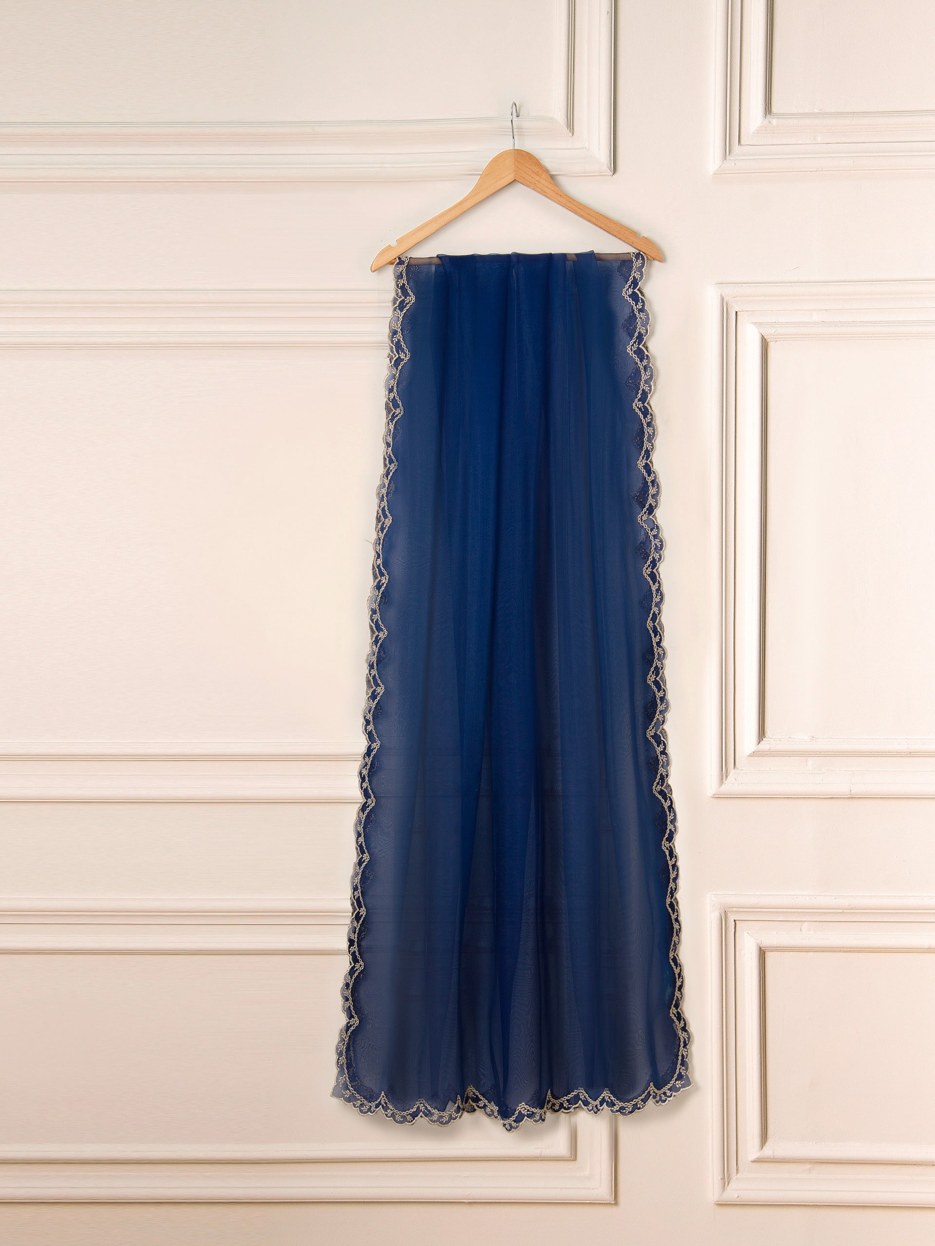 3 Piece - Pure Organza Embroidered Suit S111580 - Image 7