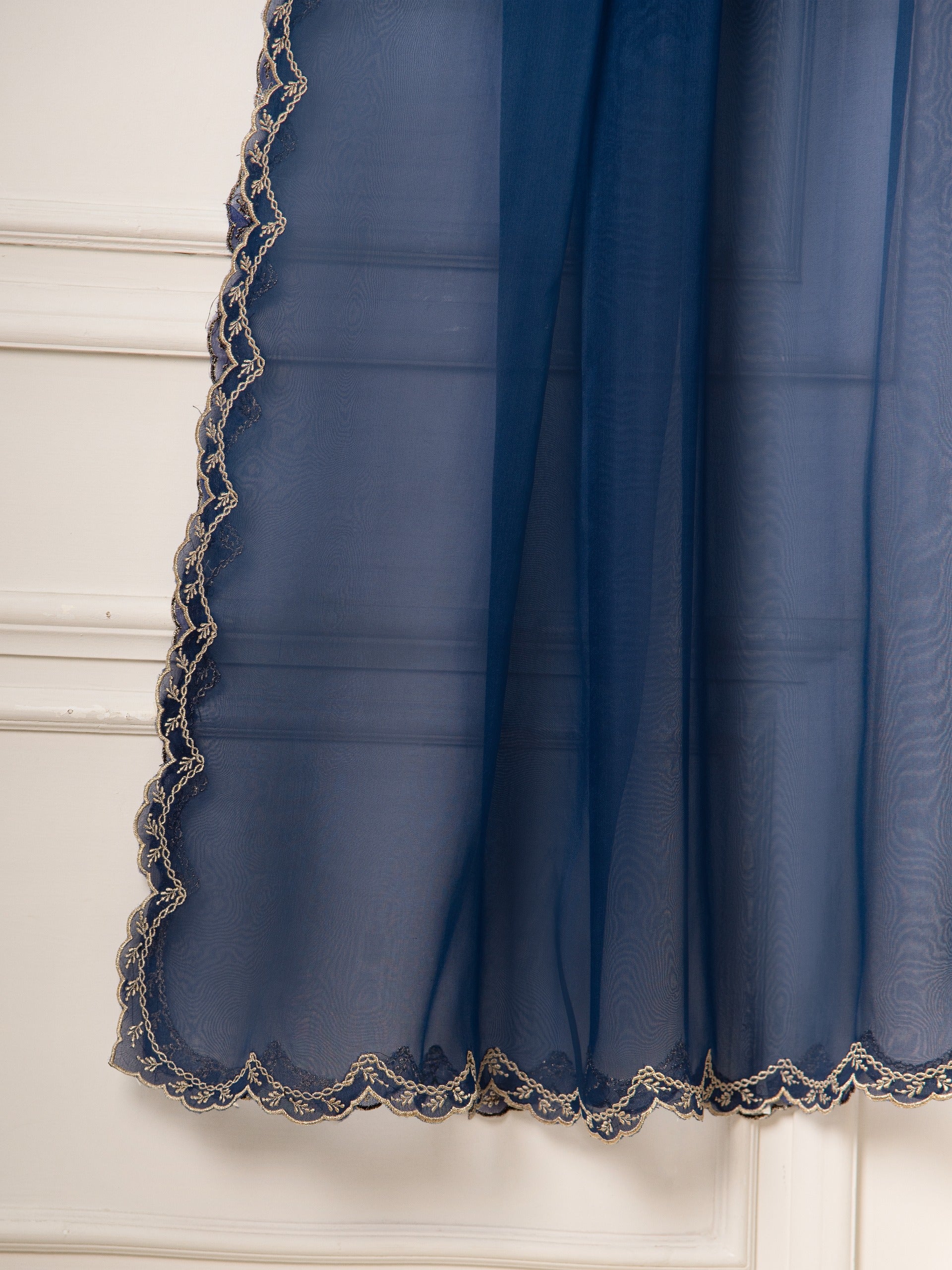 3 Piece - Pure Organza Embroidered Suit S111580 - Image 8