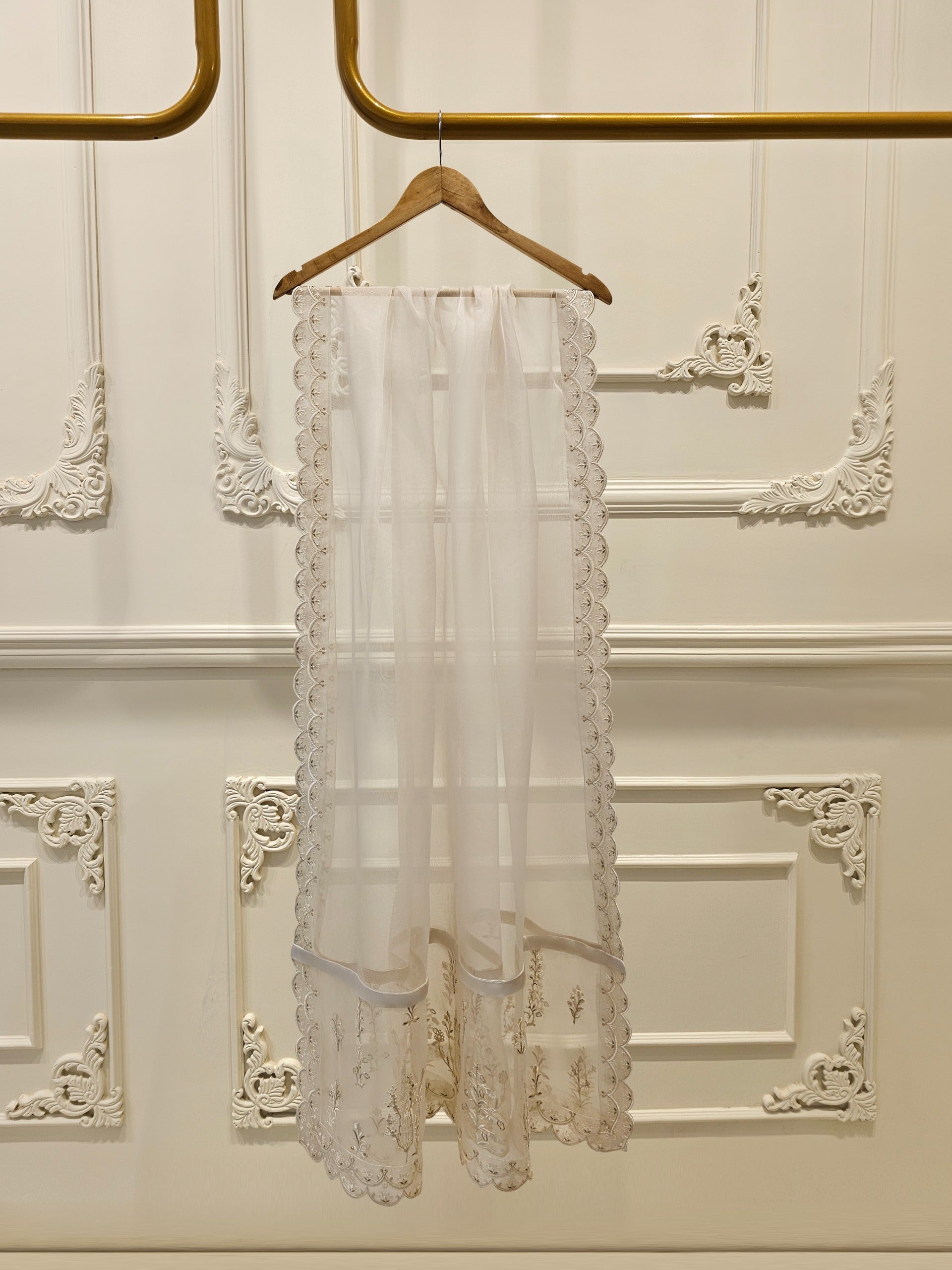 3 Piece - Pure Organza Embroidered Suit S111613 - Image 6