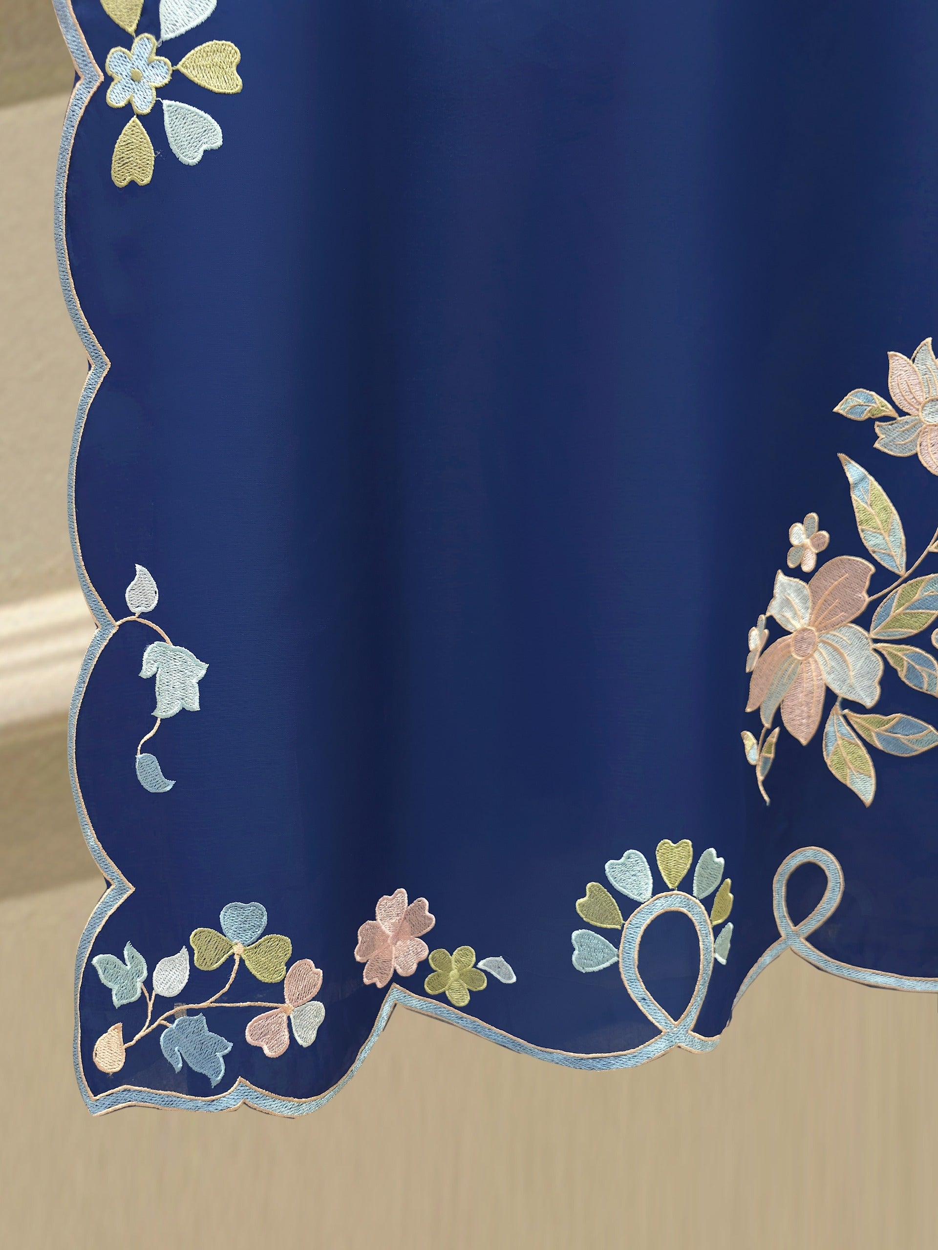 3 Piece - Pure Organza Embroidered Suit S111872 - Image 7