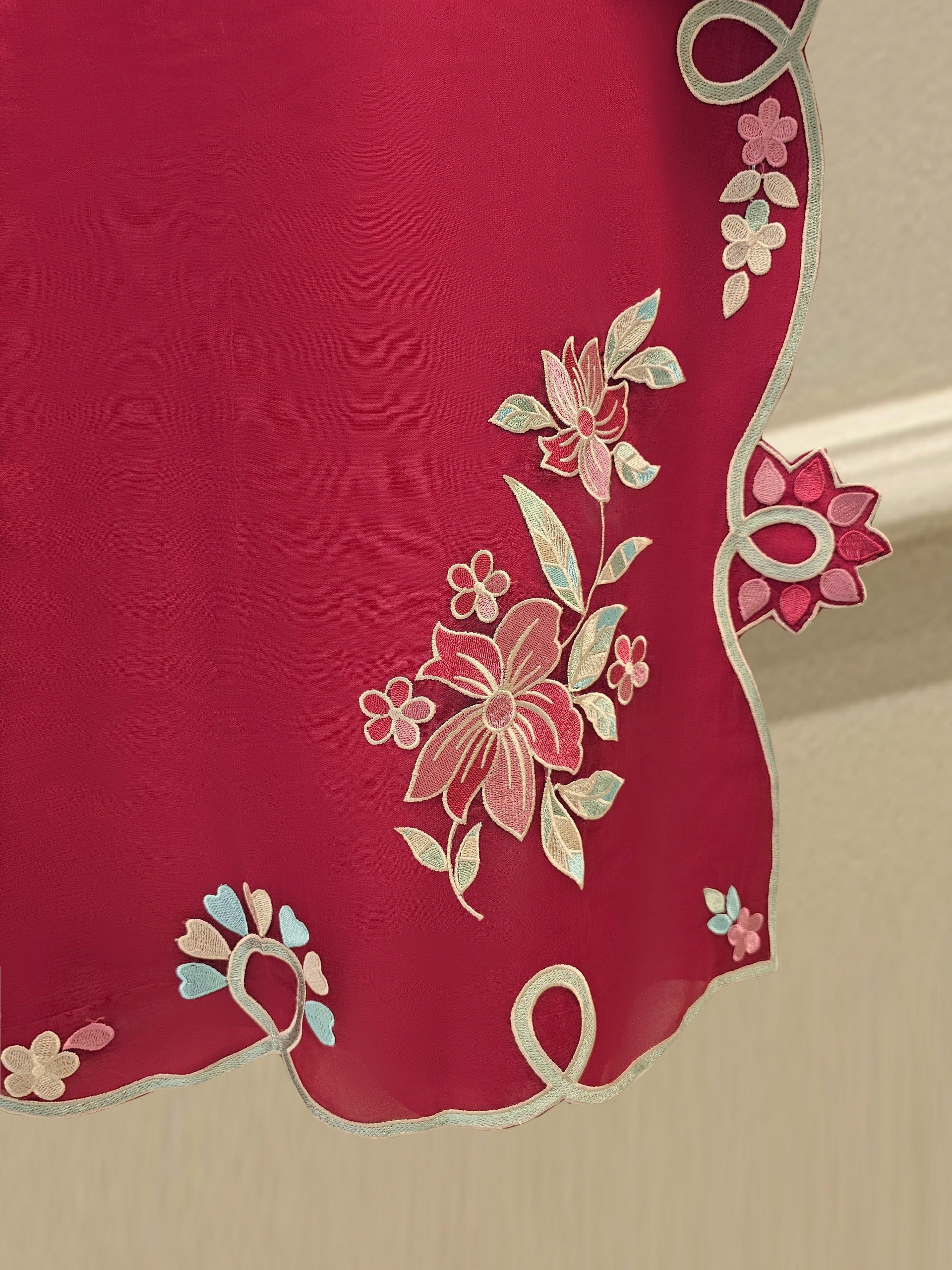 3 Piece - Pure Organza Embroidered Suit S111901 - Image 6