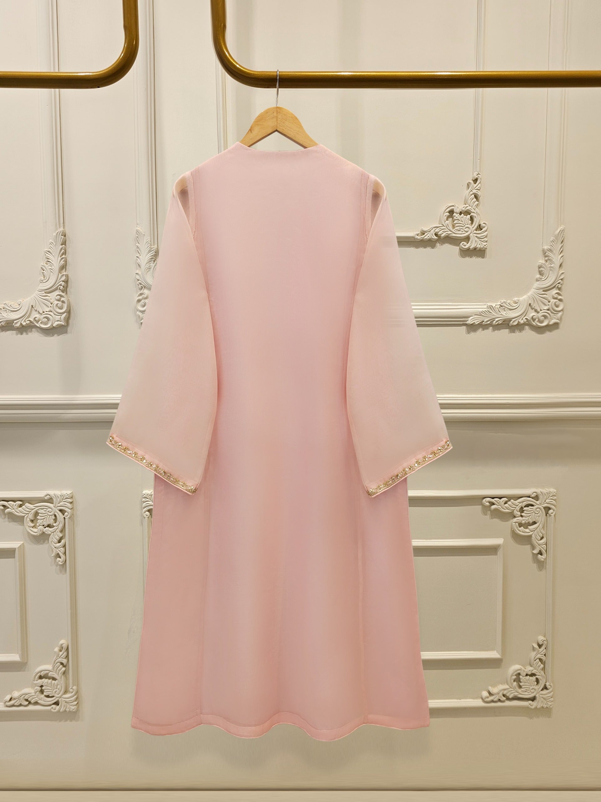 3 Piece - Pure Organza Embroidered Suit S111944 - Image 4