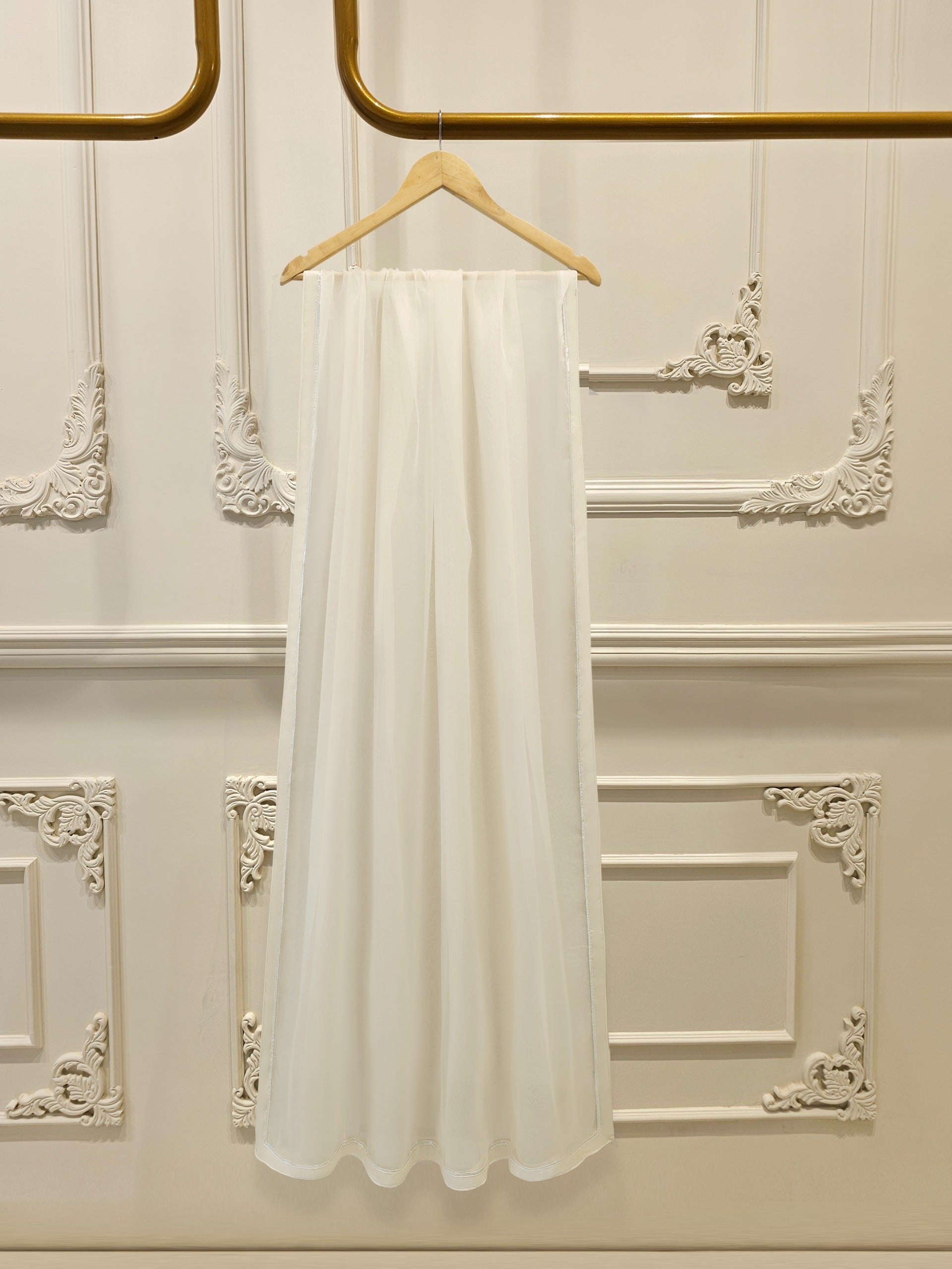 3 Piece - Pure Organza Embroidered Suit S111948 - Image 5