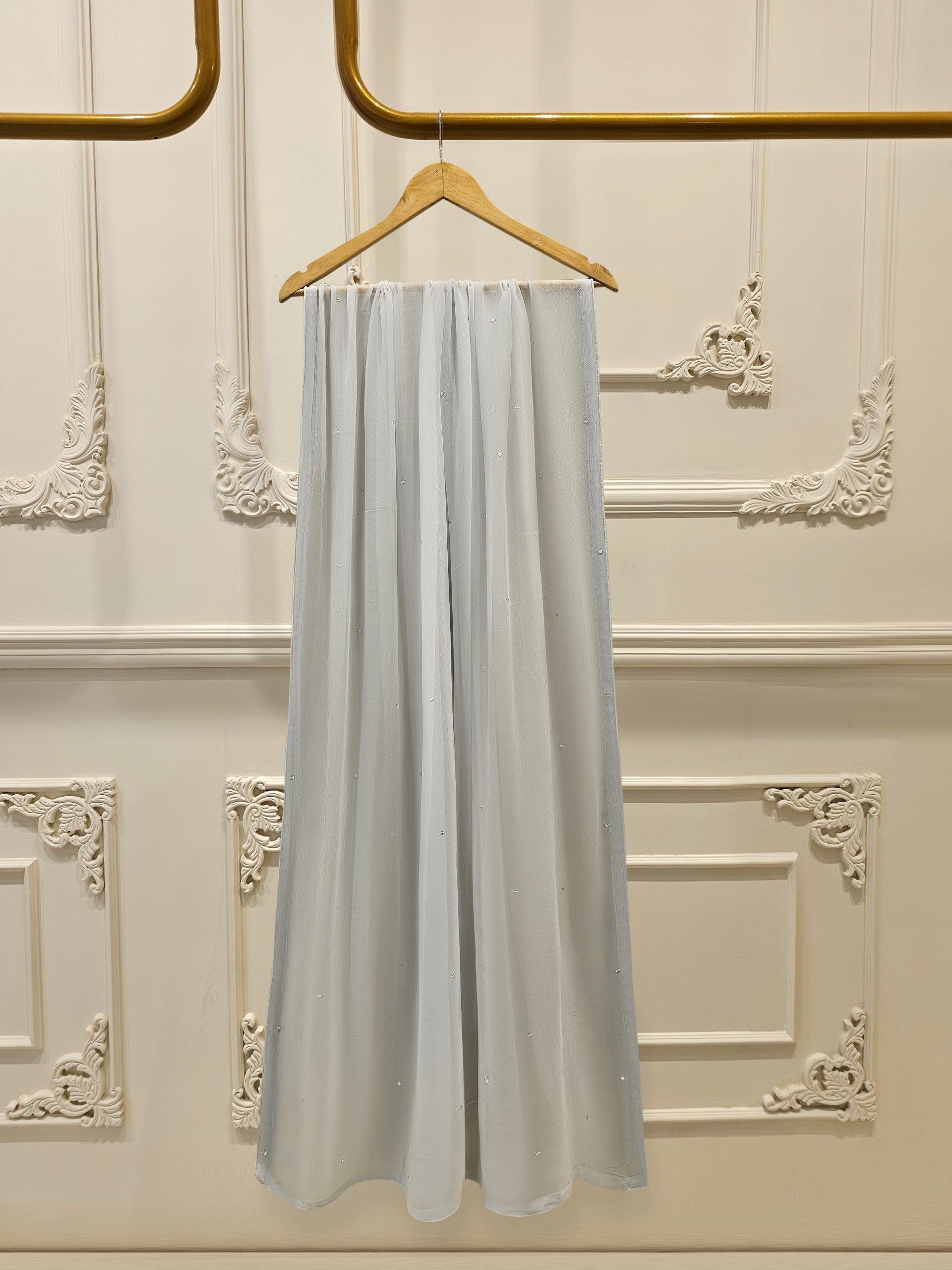 3 Piece - Pure Organza Embroidered Suit S111965 - Image 6