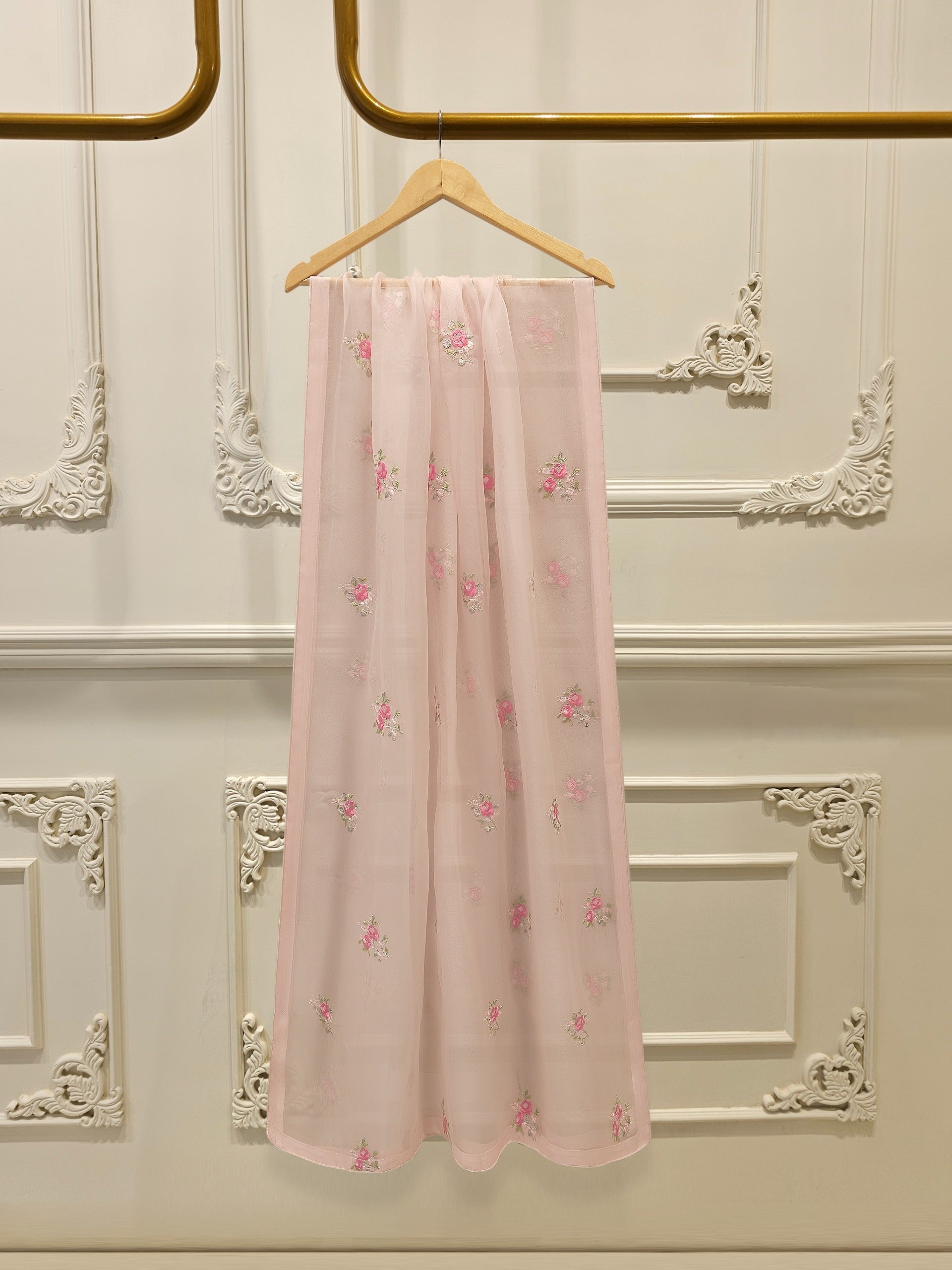 3 Piece - Pure Organza Embroidered Suit S112430 - Image 6