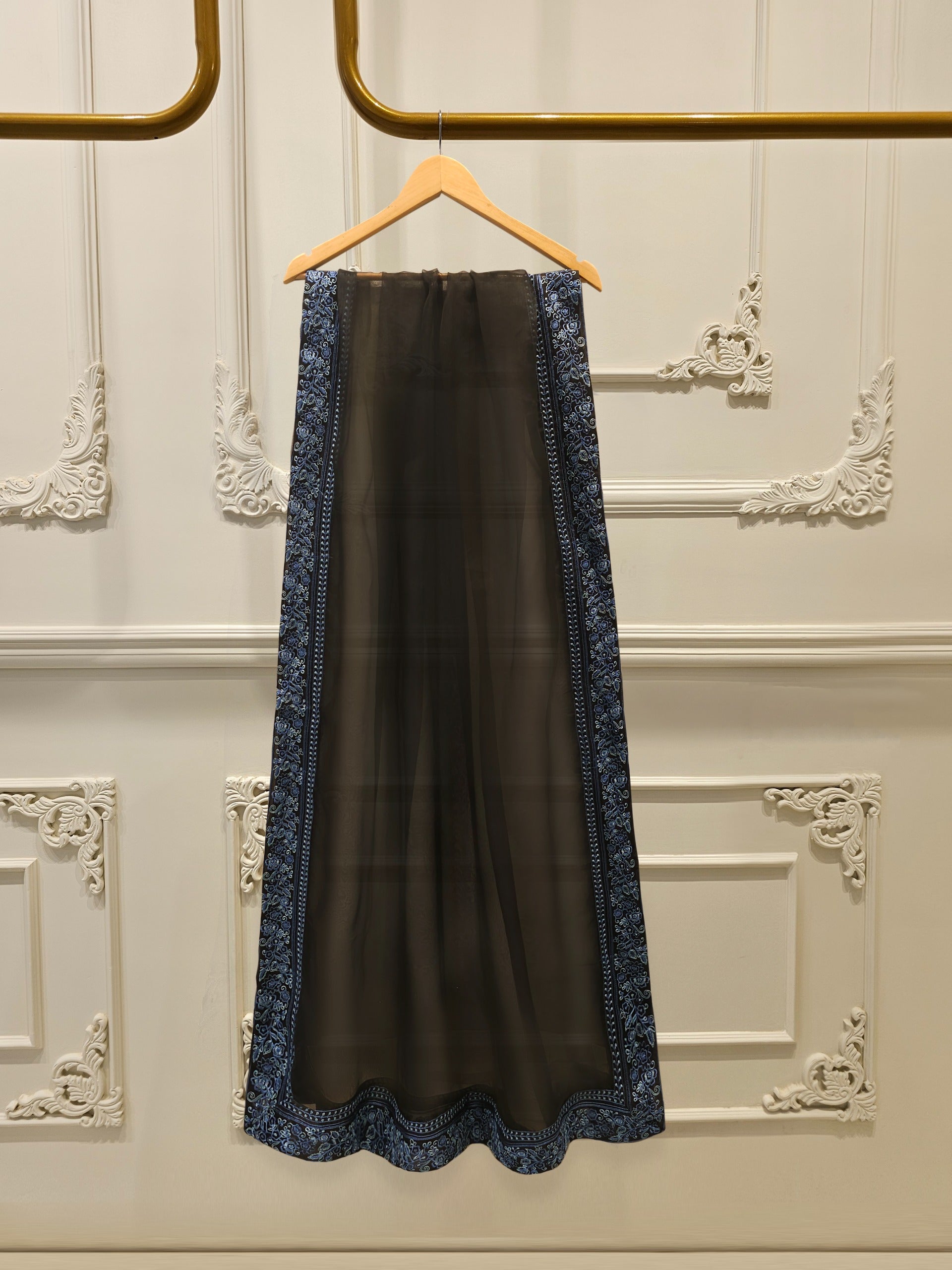 3 Piece - Pure Organza Embroidered Suit S112401 - Image 6