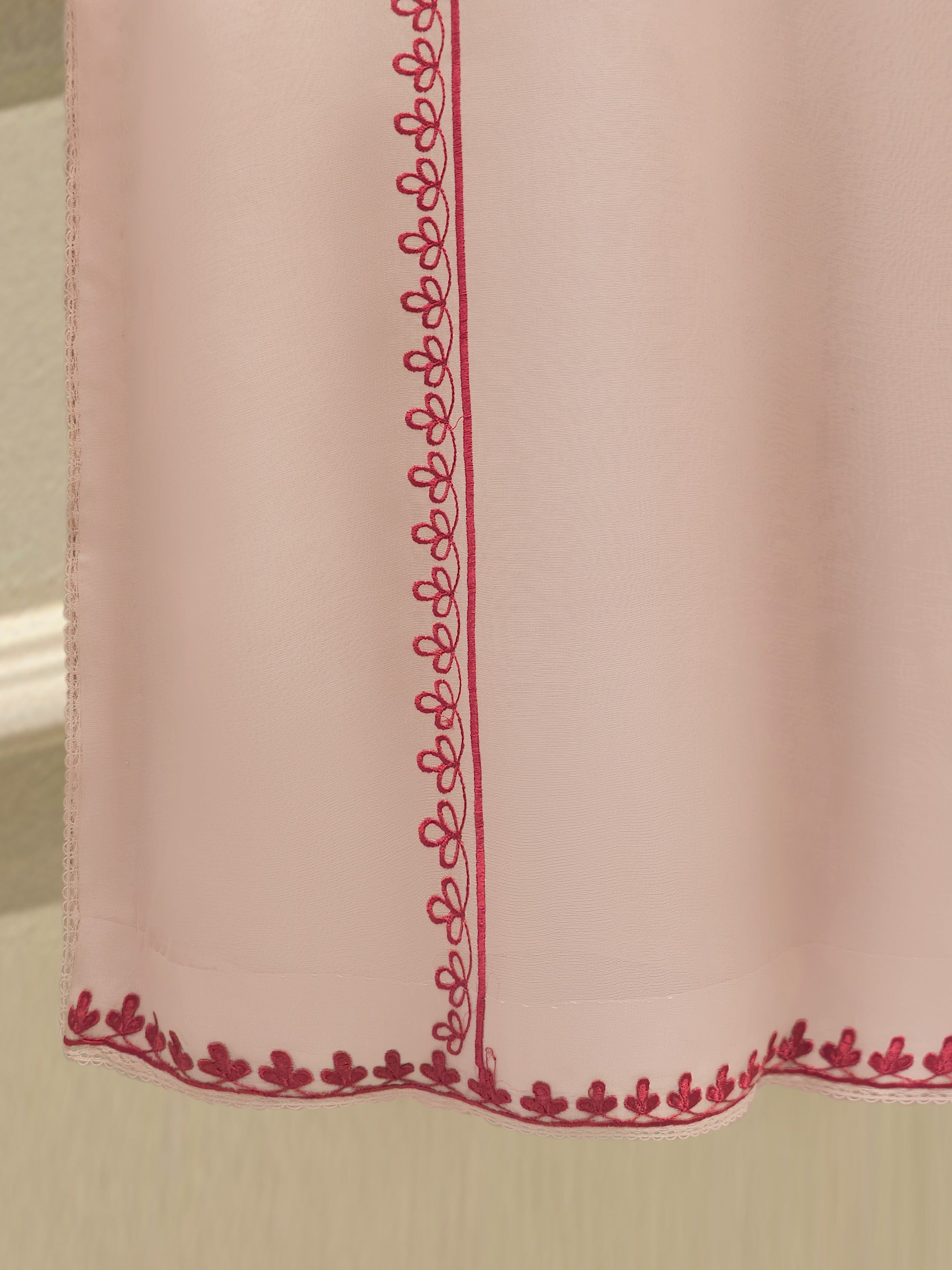 3 Piece - Pure Organza Embroidered Suit S112696 - Image 6