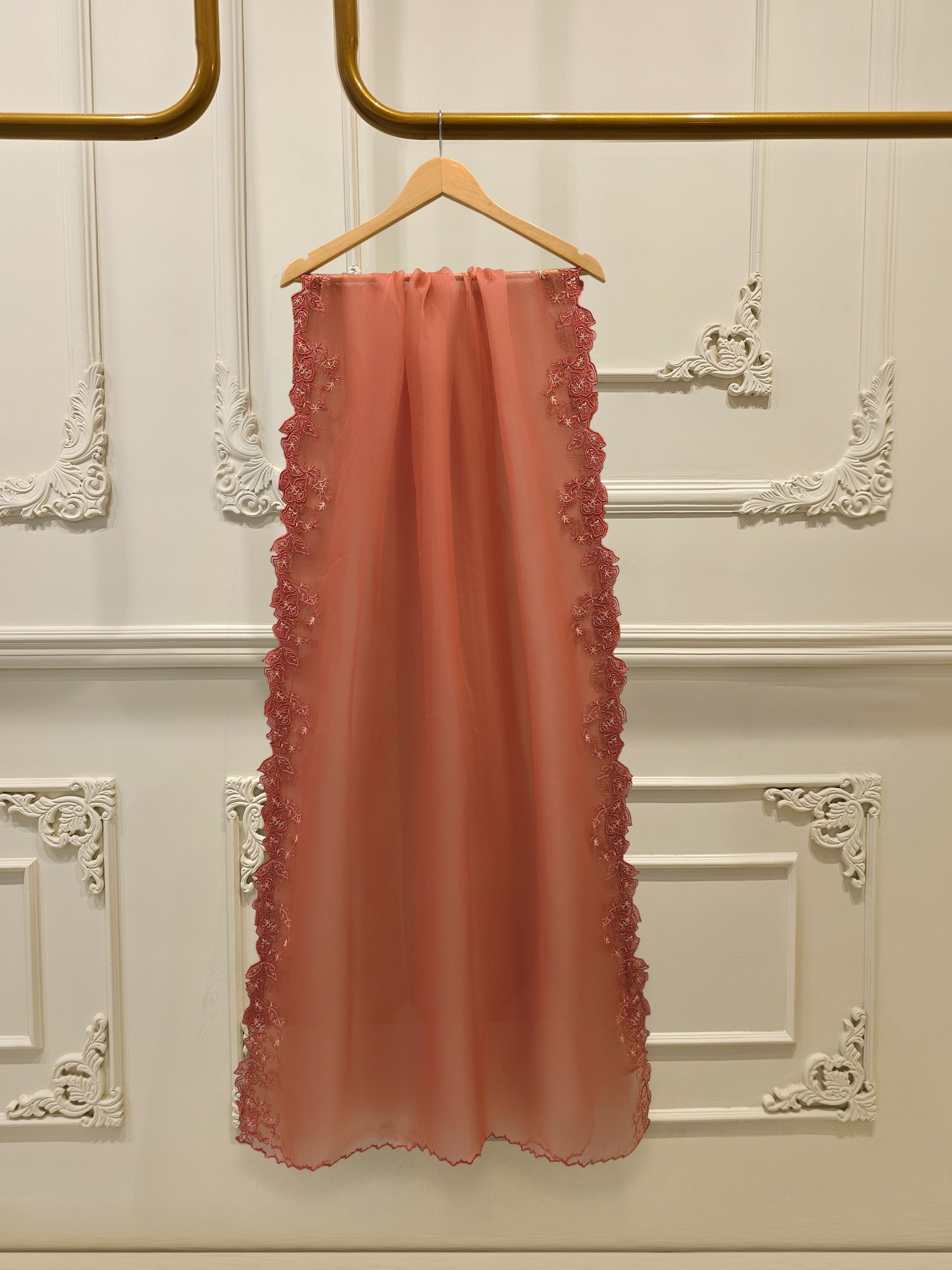 3 Piece - Pure Organza Embroidered Suit S112919 - Image 6
