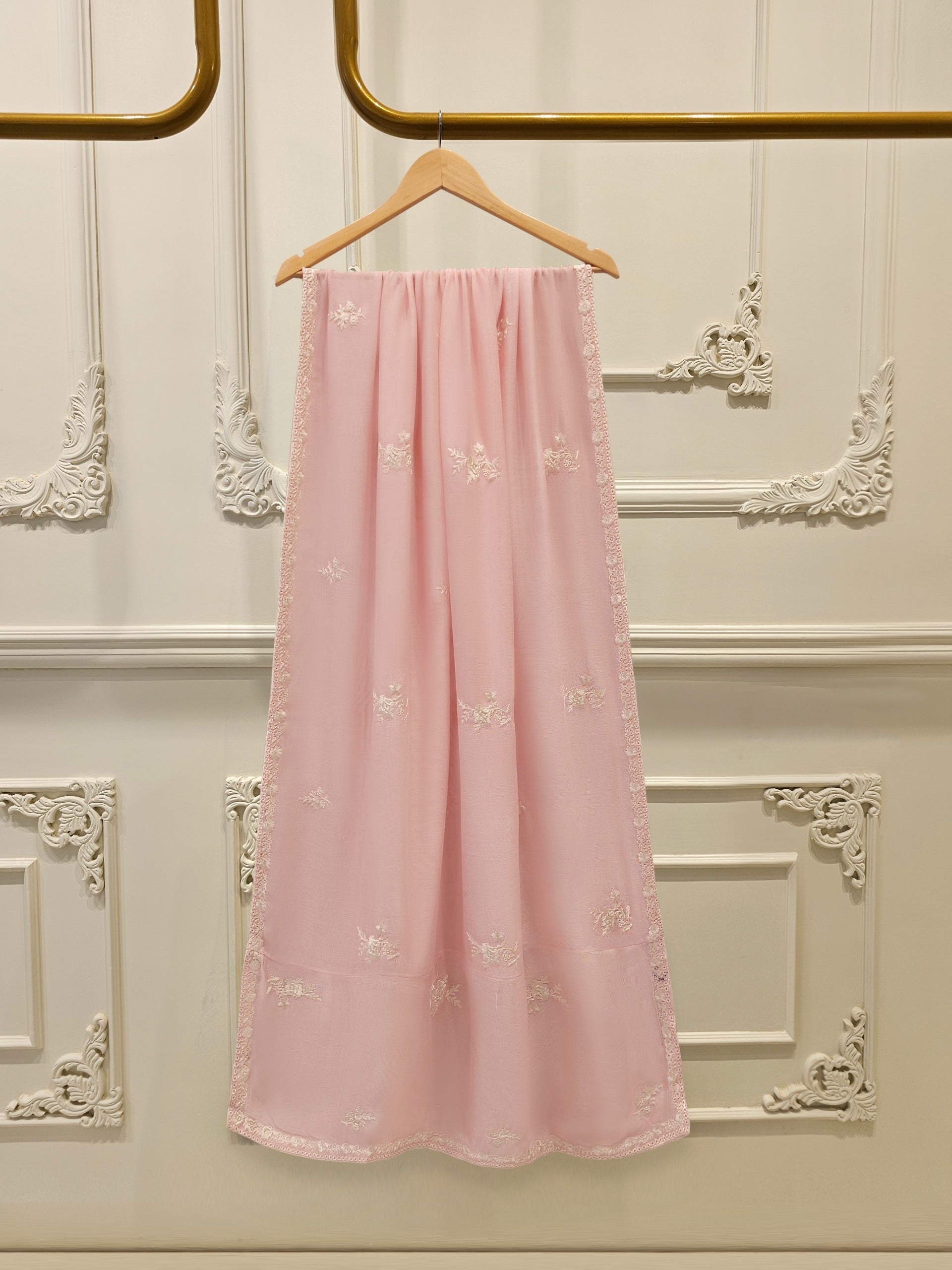 3 Piece - Pure Organza Embroidered Suit S113120 - Image 6