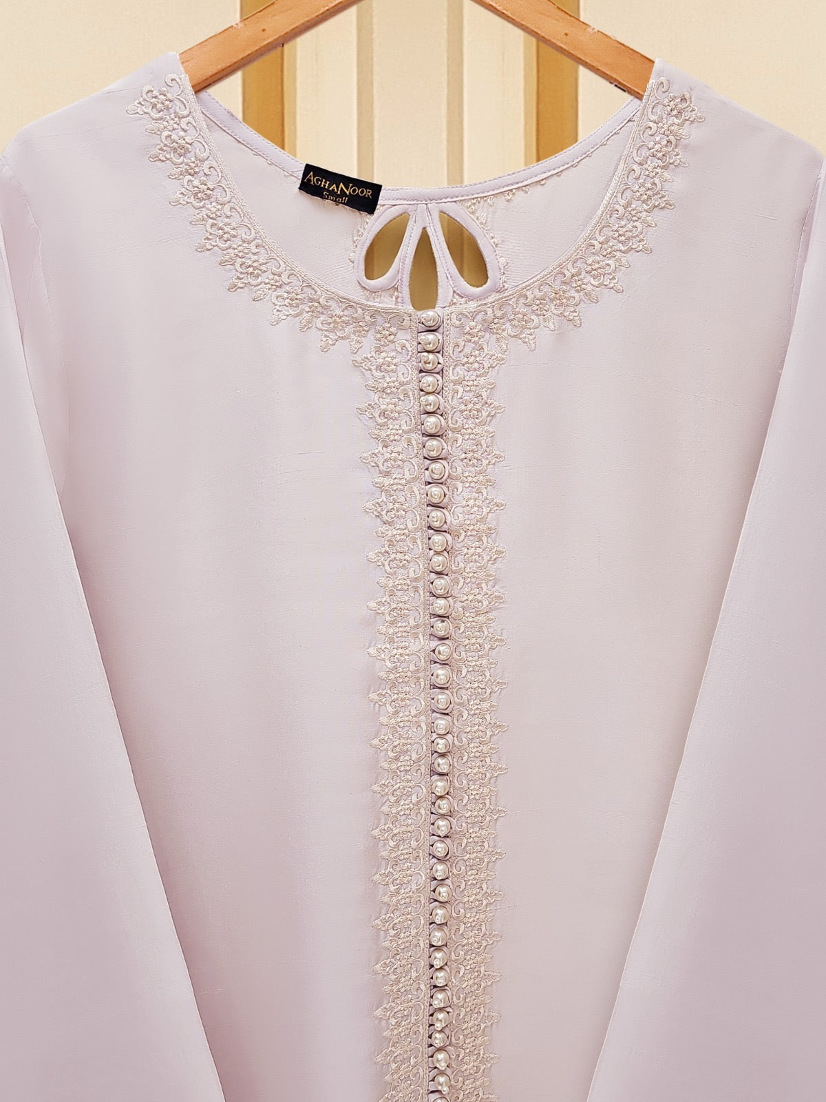 3 Piece - Pure Raw Silk  Embroidered Suit S109412 - Image 5