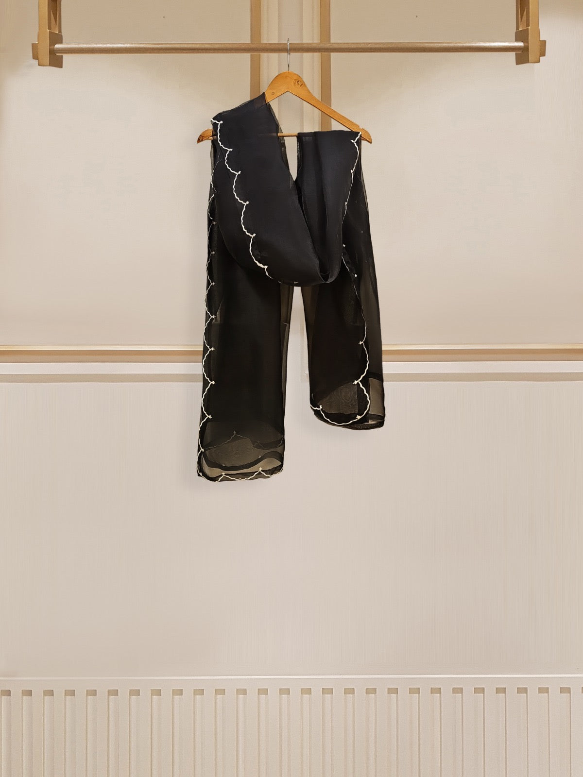 3 Piece - Pure Raw Silk Embroidered Suit S109636 - Image 7