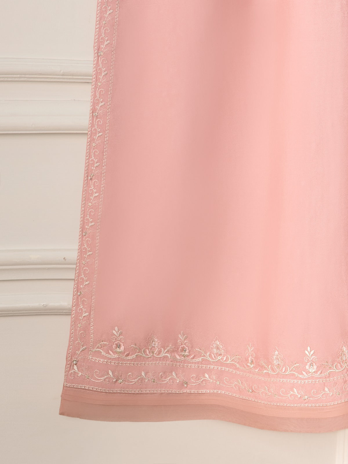 3 Piece- Pure Silk Net Embroidered Suit S111203 - Image 8
