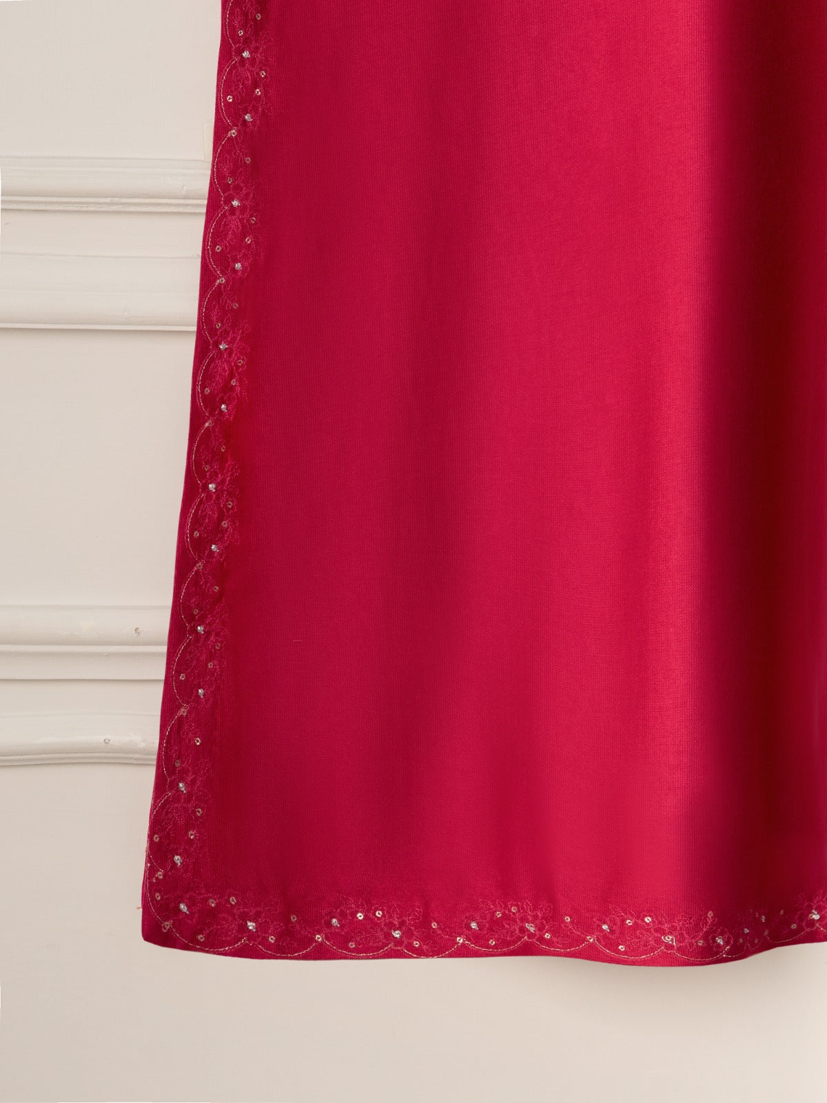 3 Piece- Pure Silk Net Embroidered Suit S111226 - Image 8