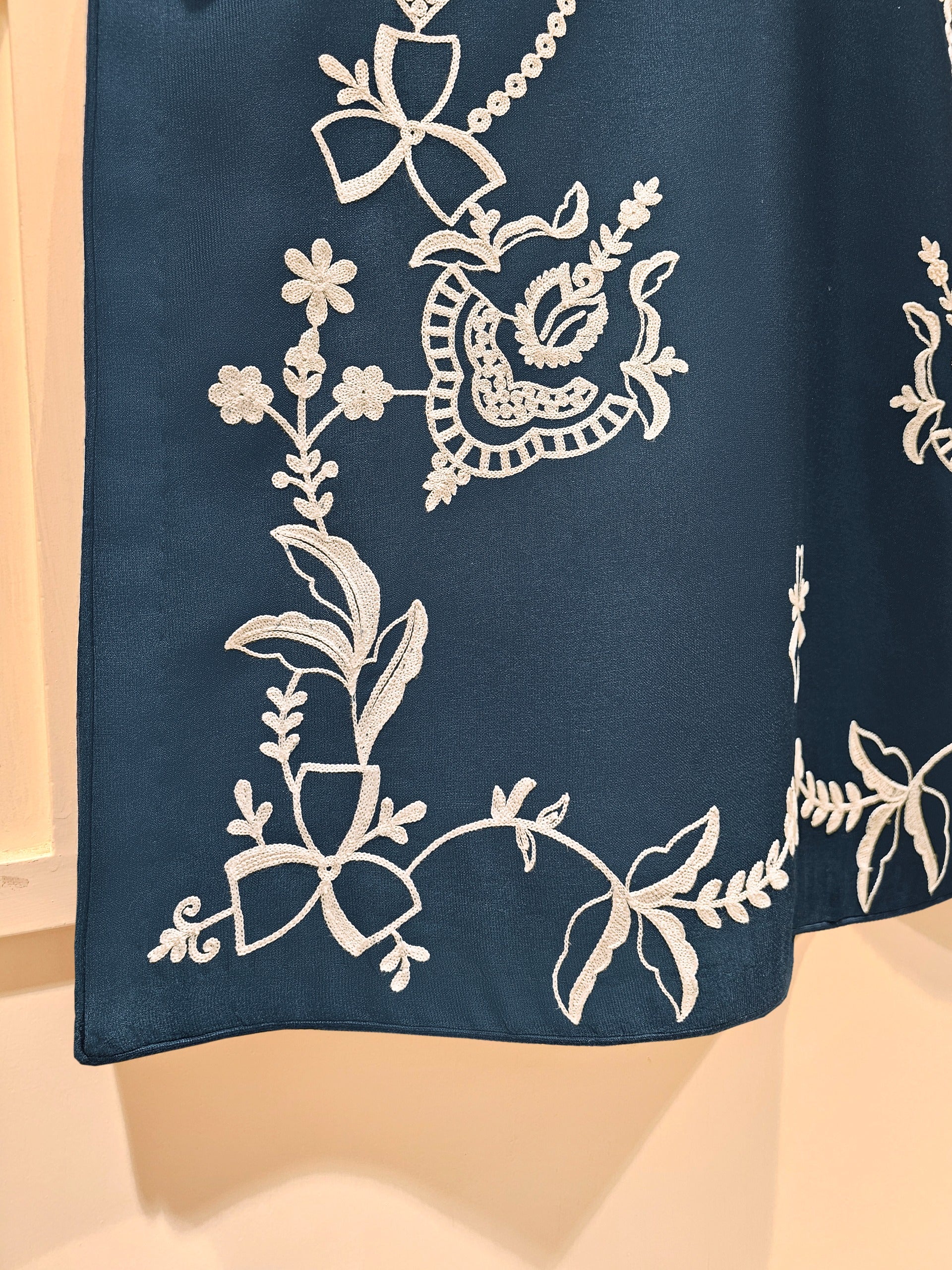 3 Piece- Pure Silk Net Embroidered Suit S111405 - Image 5