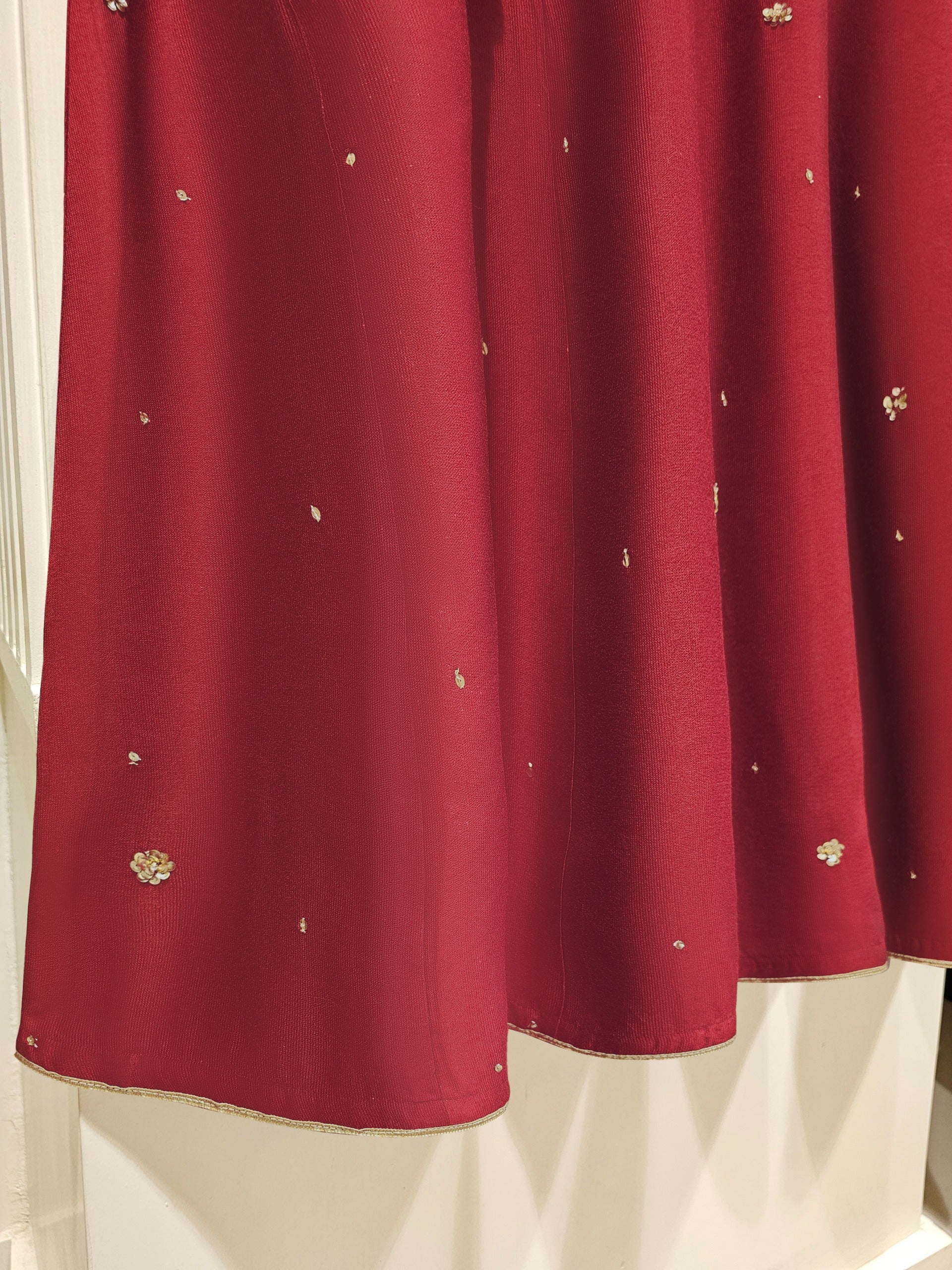 3 Piece- Pure Silk Net Embroidered Suit S111468 - Image 5