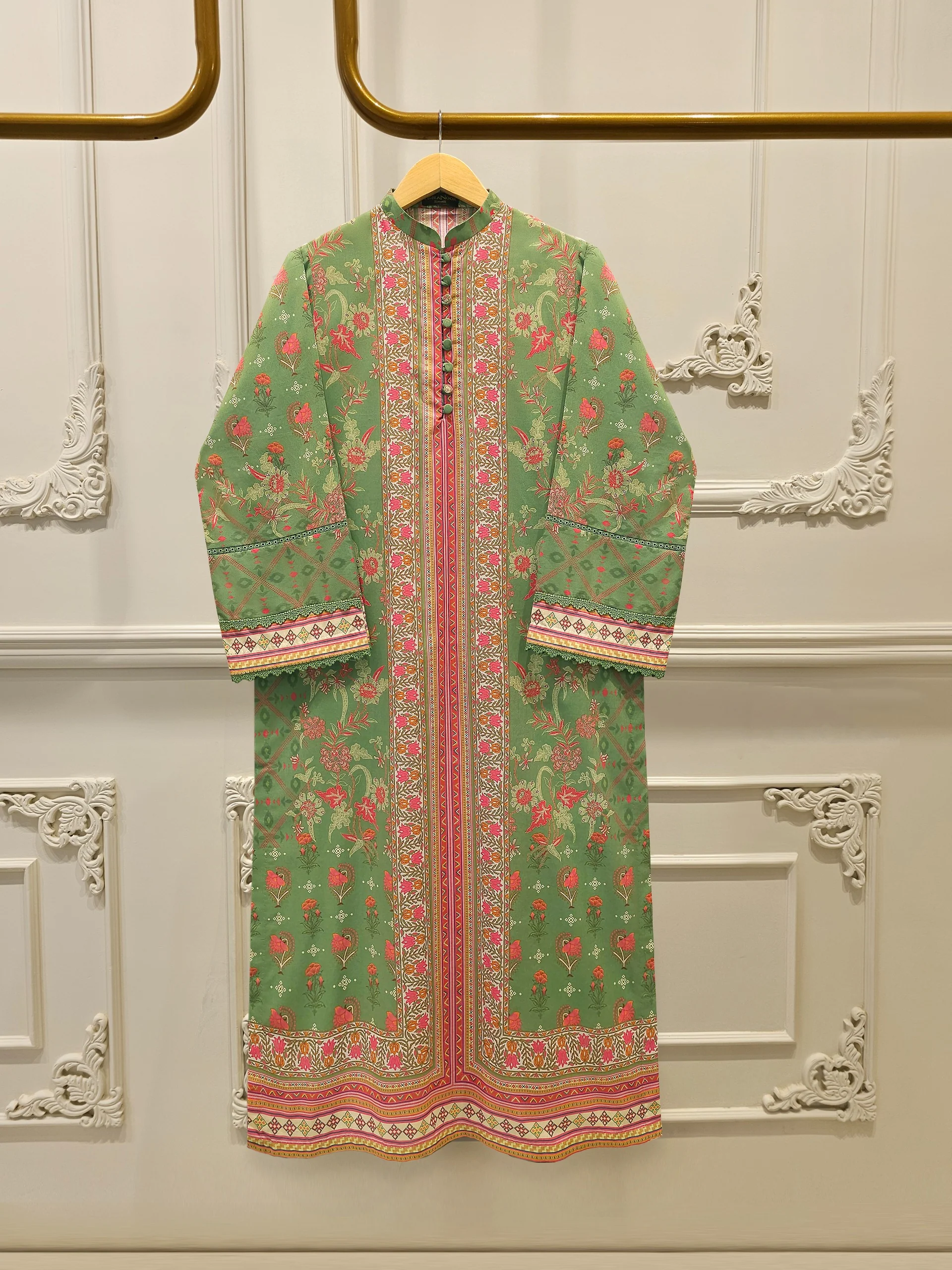 Digital Printed Cambric Shirt S112868