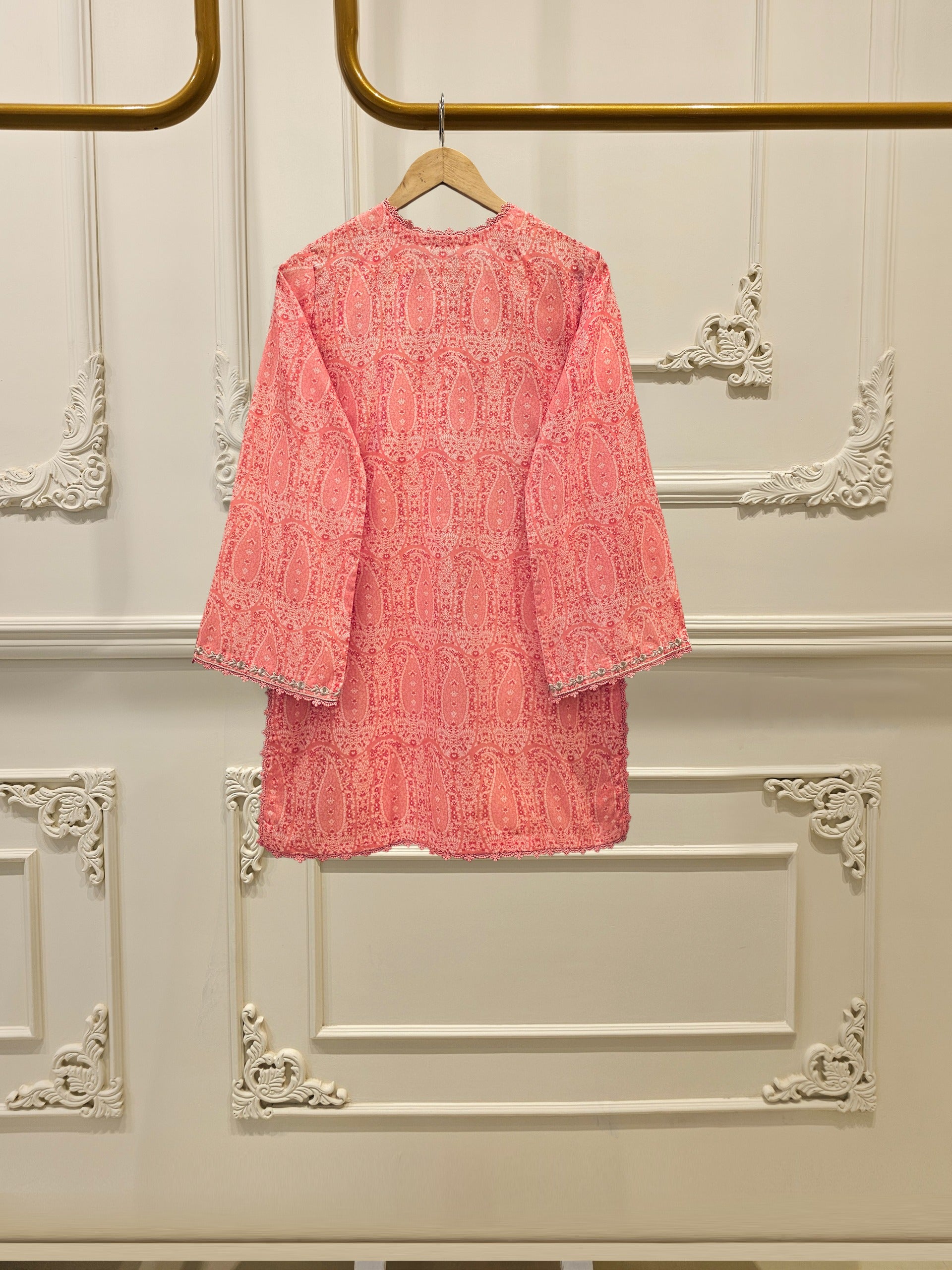 Digital Printed embroidered Lawn Shirt S111859 - Image 4