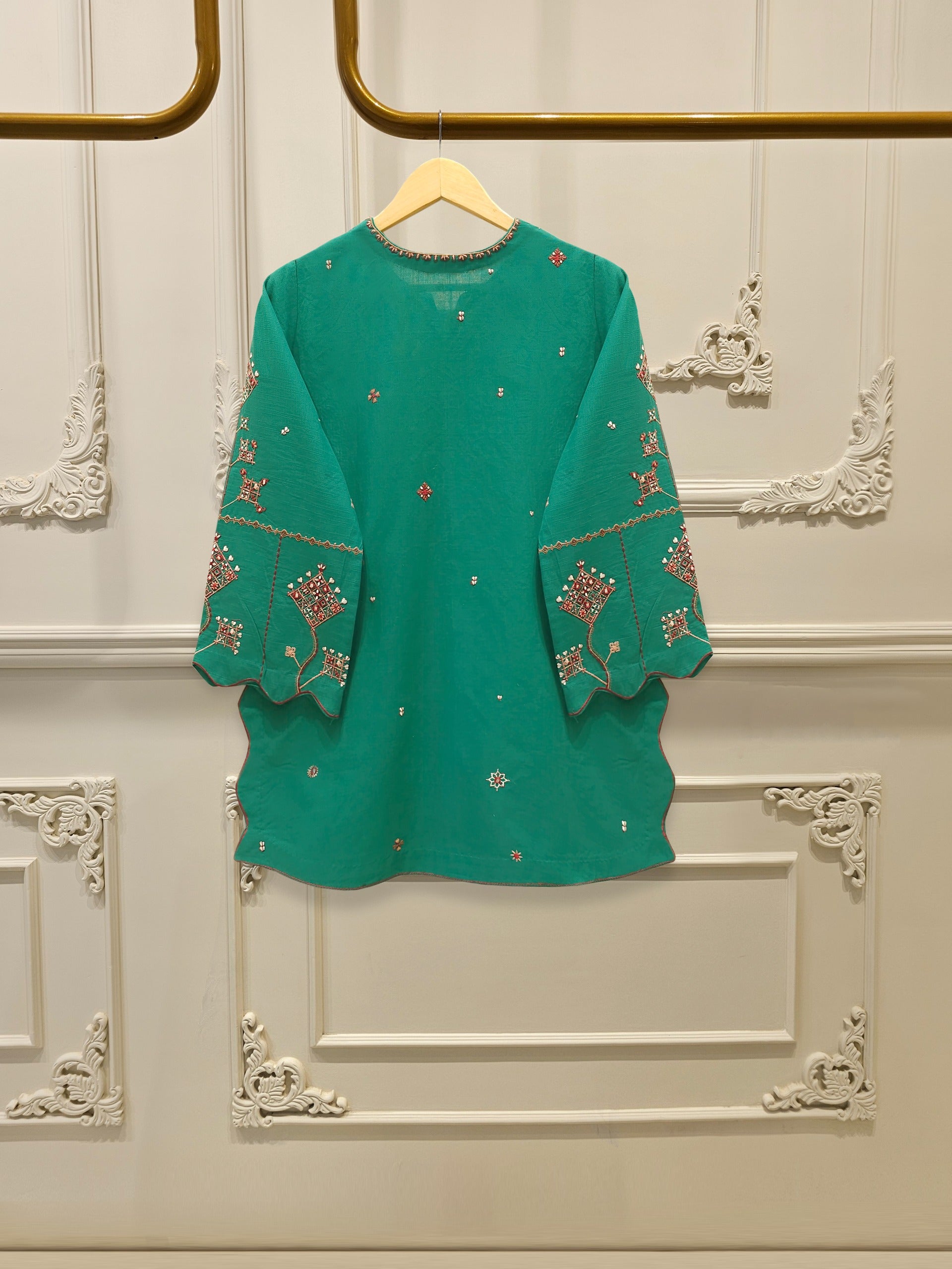 2-PIECE Embroidered Khaddar Shirt WS00209 - Image 4