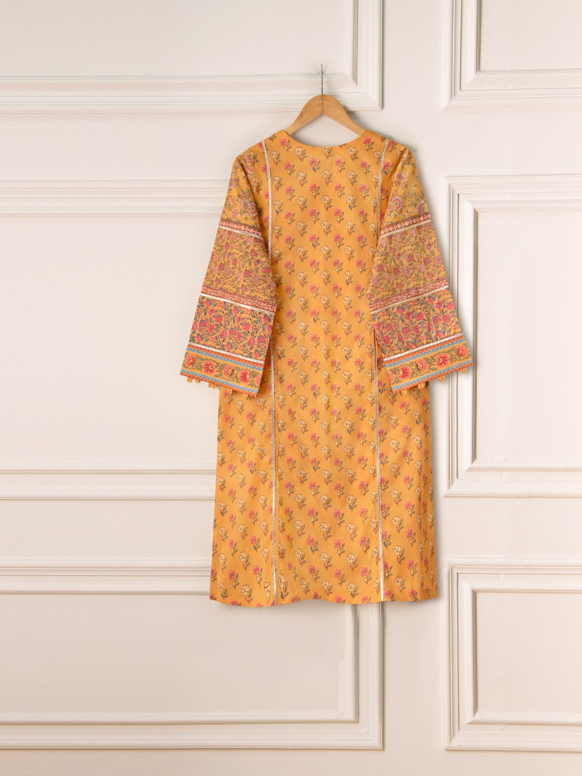 2 Piece - Embroidered Printed Cambric Shirt S111007 - Image 6