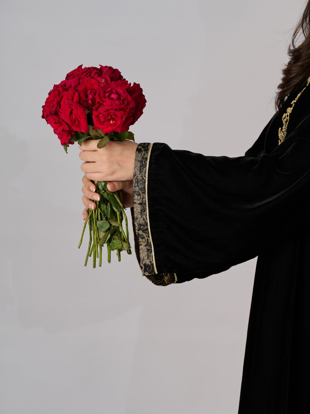 Embroidered Velvet Shirt S110308 - Image 5