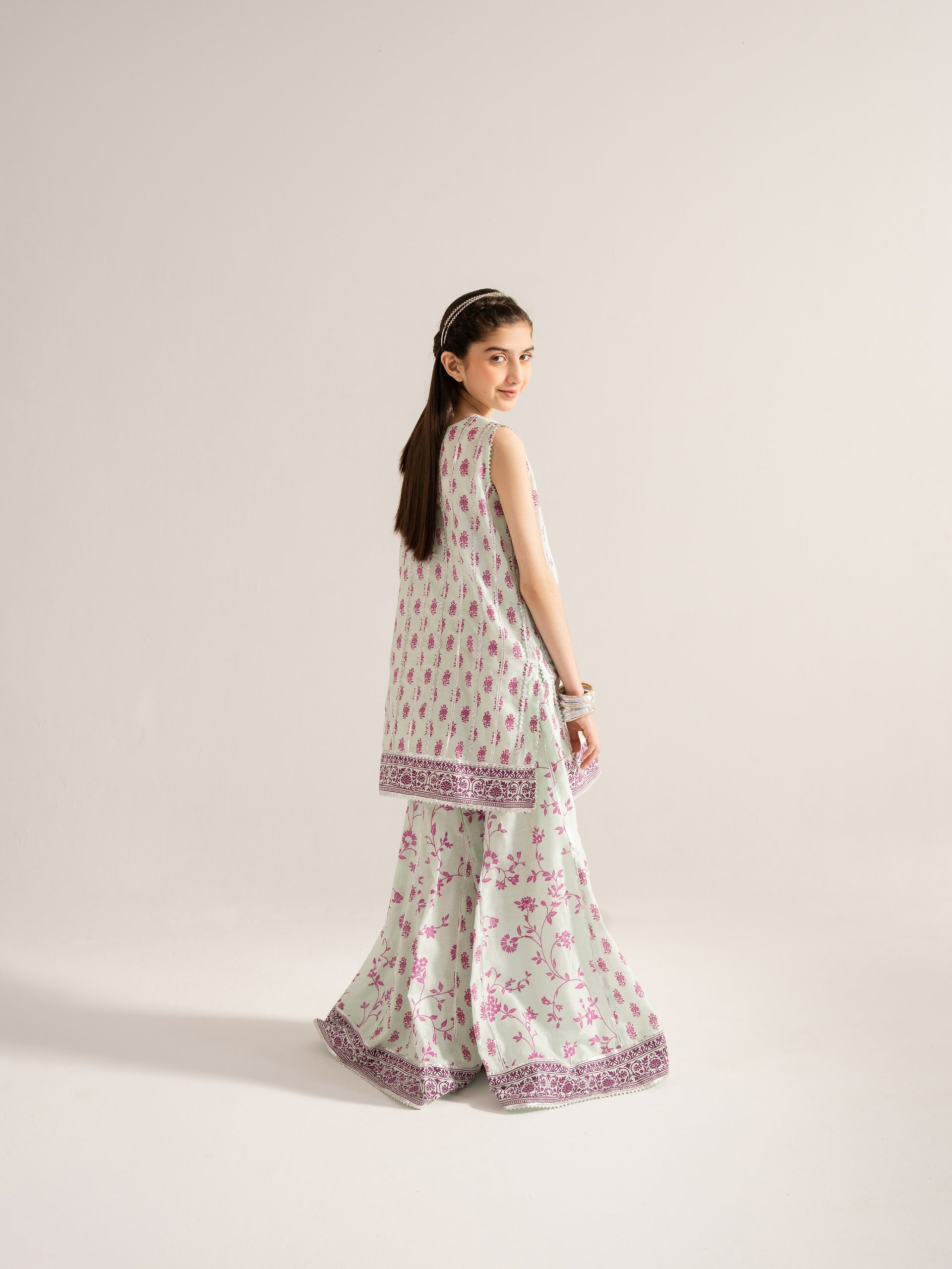(Kids) - 2 Piece Digital Printed Lawn Suit FKD-032 - Image 3