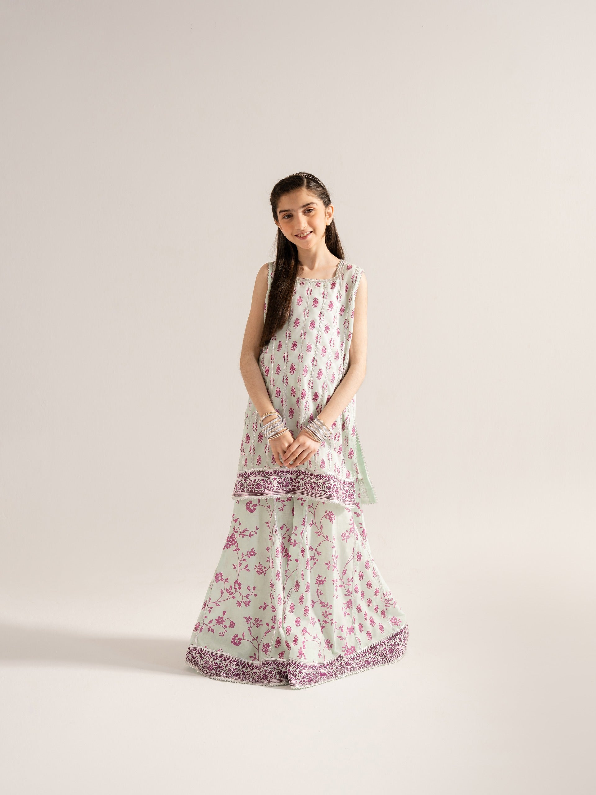 (Kids) - 2 Piece Digital Printed Lawn Suit FKD-032 - Image 4