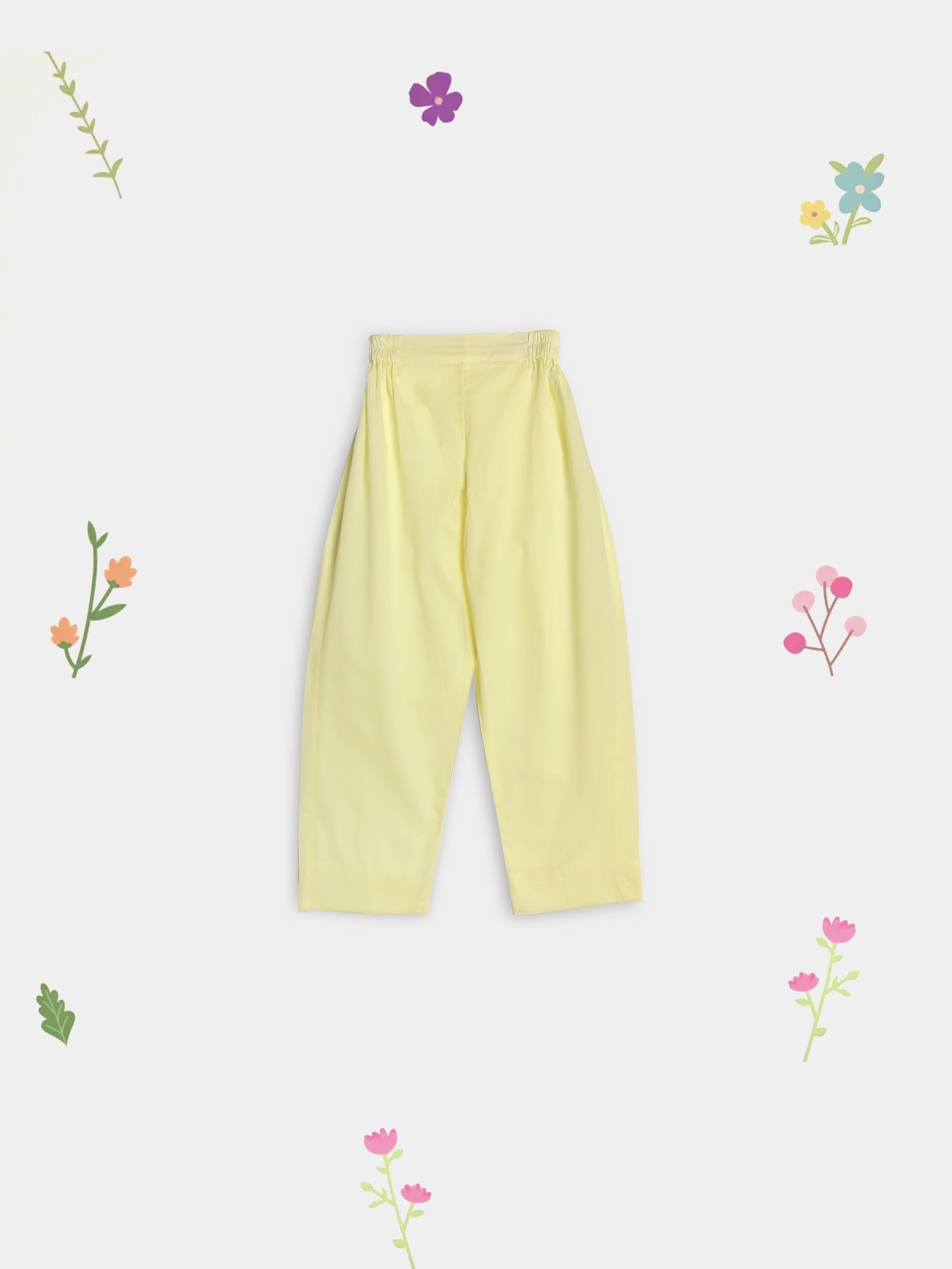 (Kids) 2 Piece - Embroidered Cambric Suit FKD-086 - Image 5