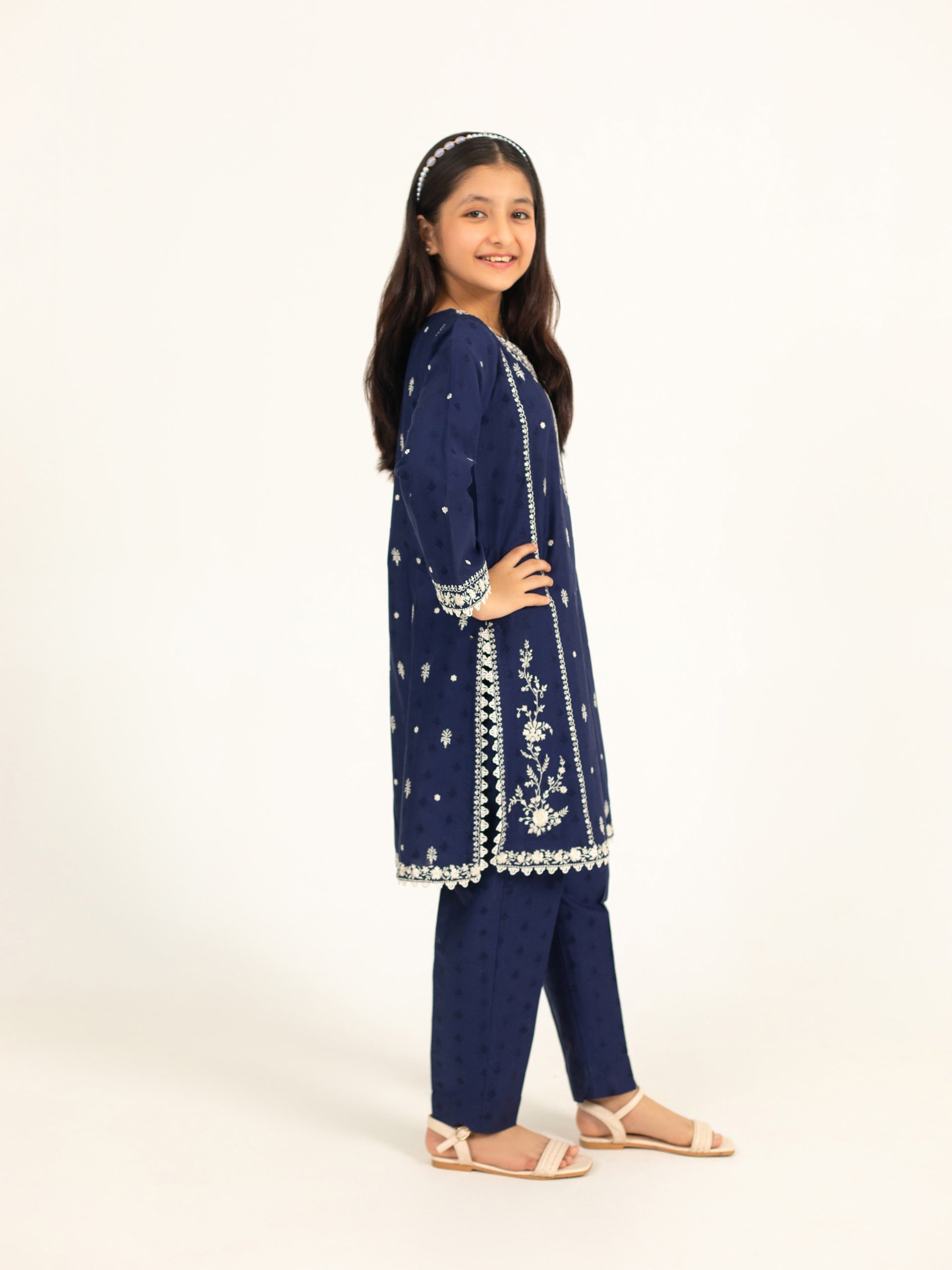 (Kids) 2 Piece - Embroidered Lawn Suit FKD-085 - Image 3