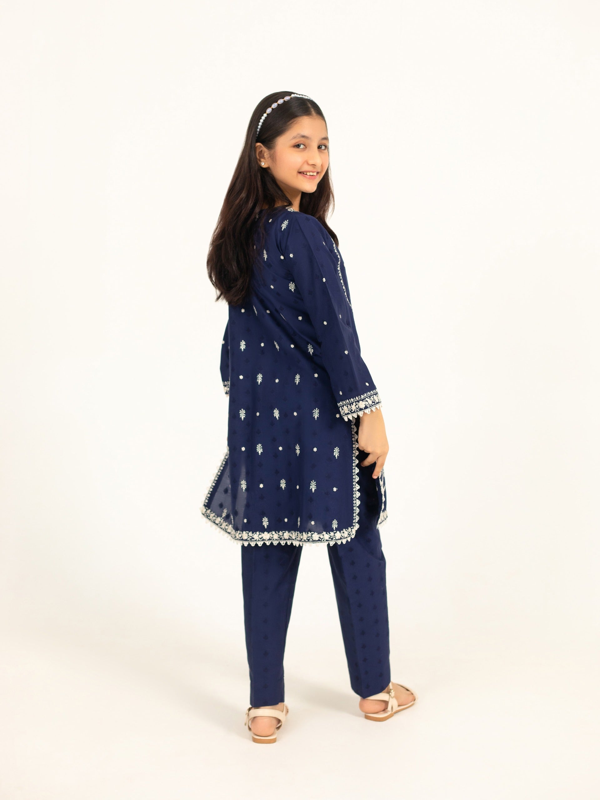 (Kids) 2 Piece - Embroidered Lawn Suit FKD-085 - Image 4