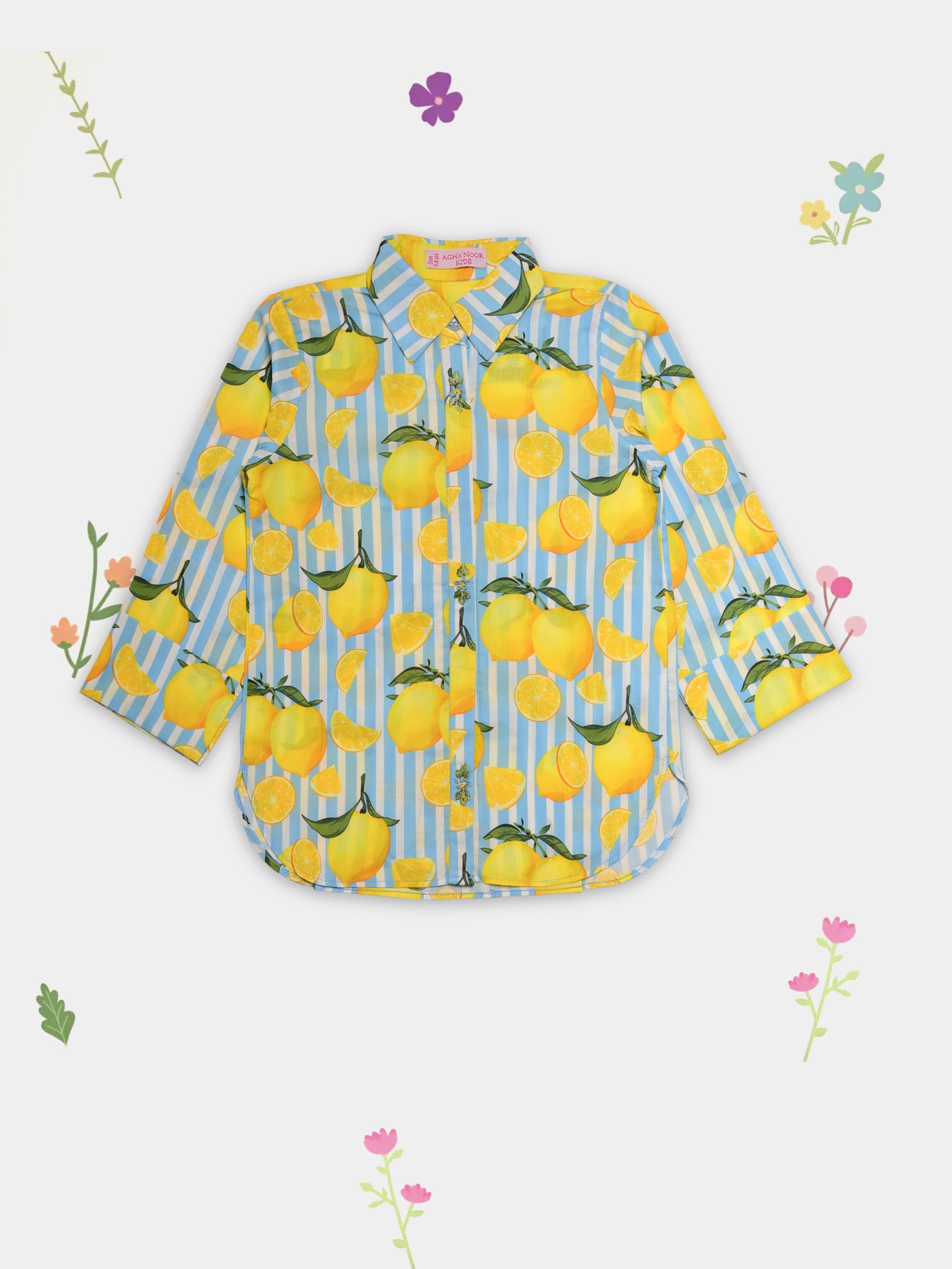 (Kids) Printed Cambric Shirt KD-0041 - Image 4