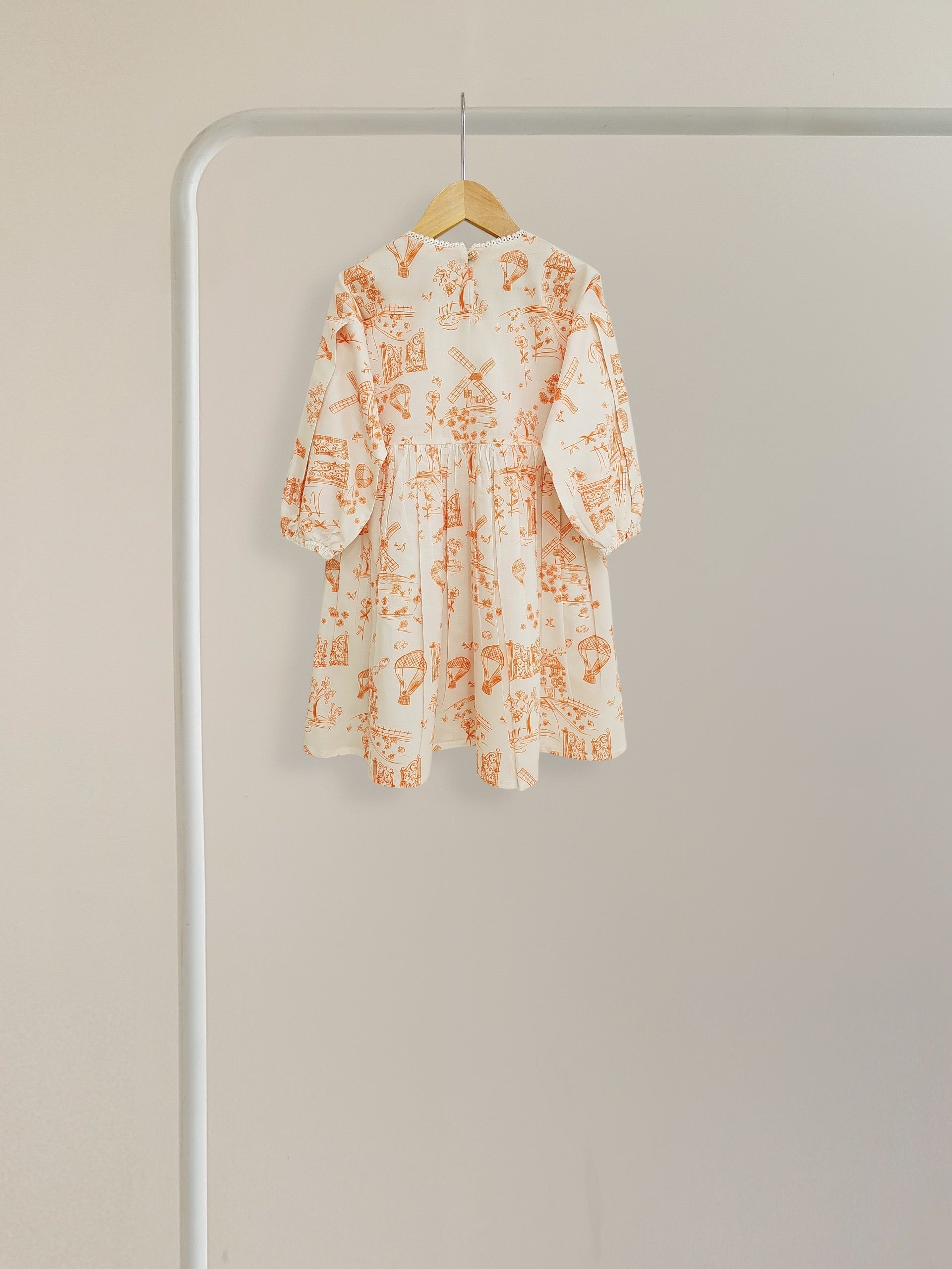 (Kids) Printed Cambric Frock KD-0037 - Image 5