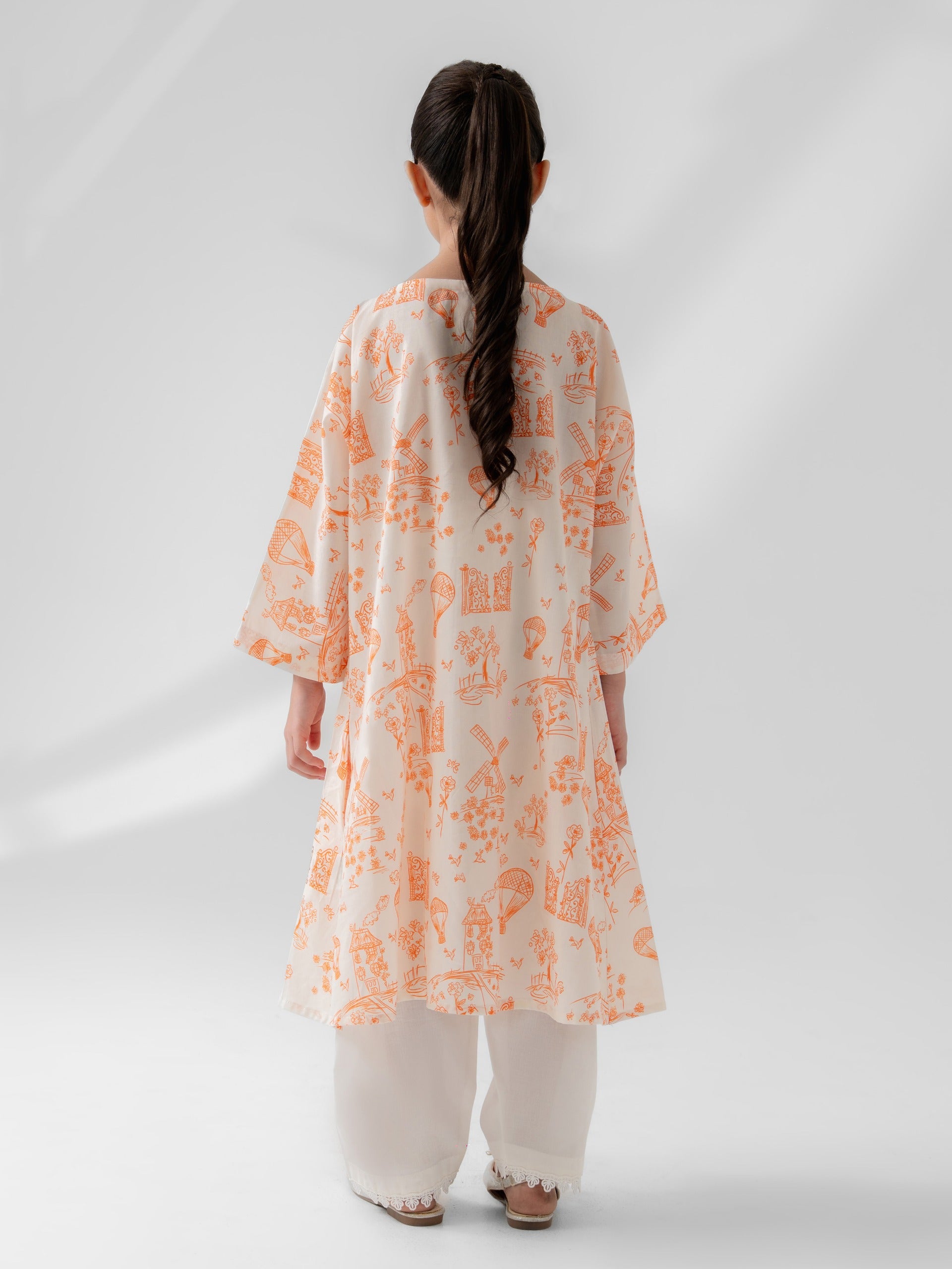 (Kids) Printed Cambric Shirt KD-0040 - Image 6