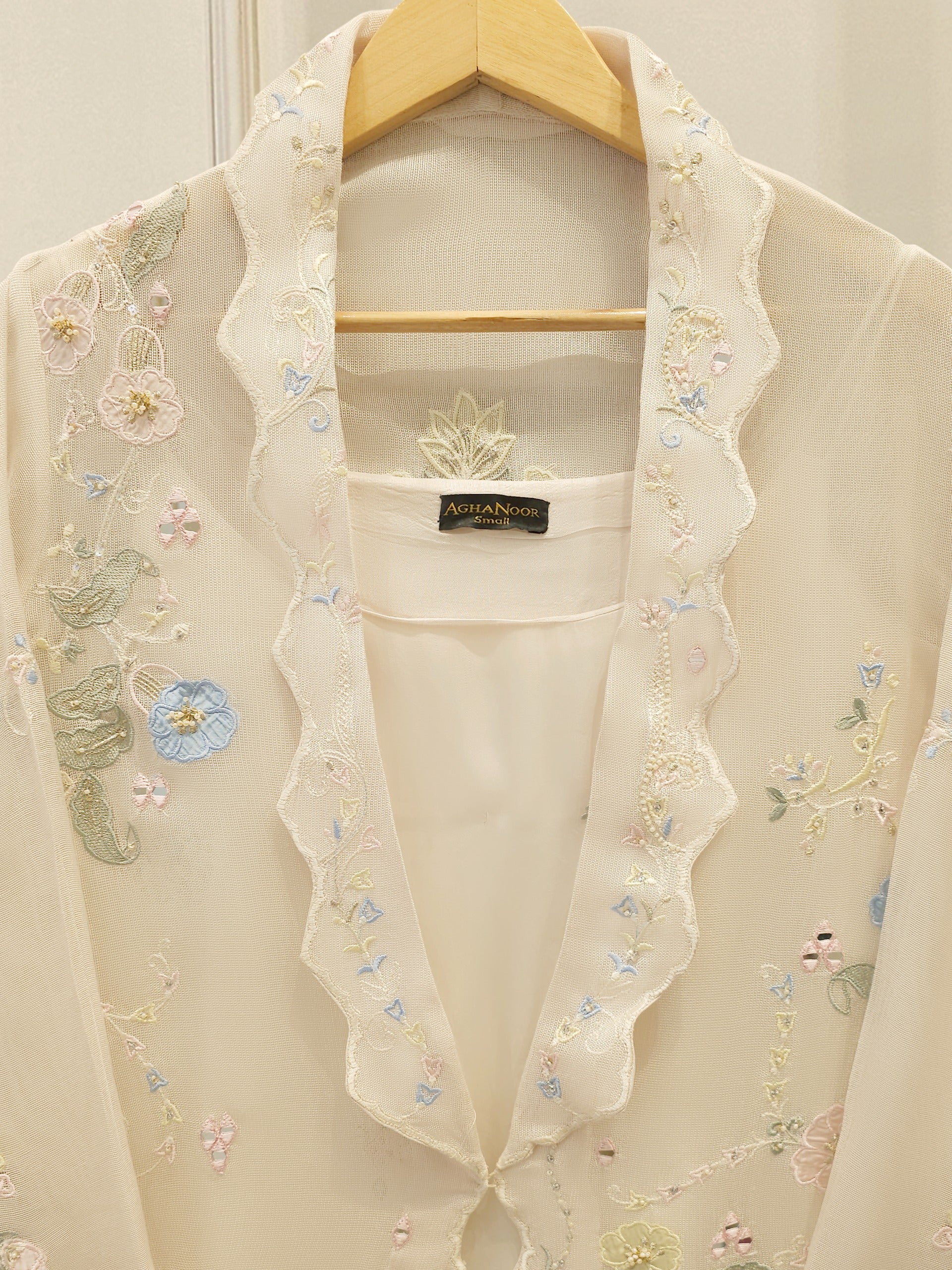 Pure Embroidered Cotton Net Shirt S112911 - Image 2