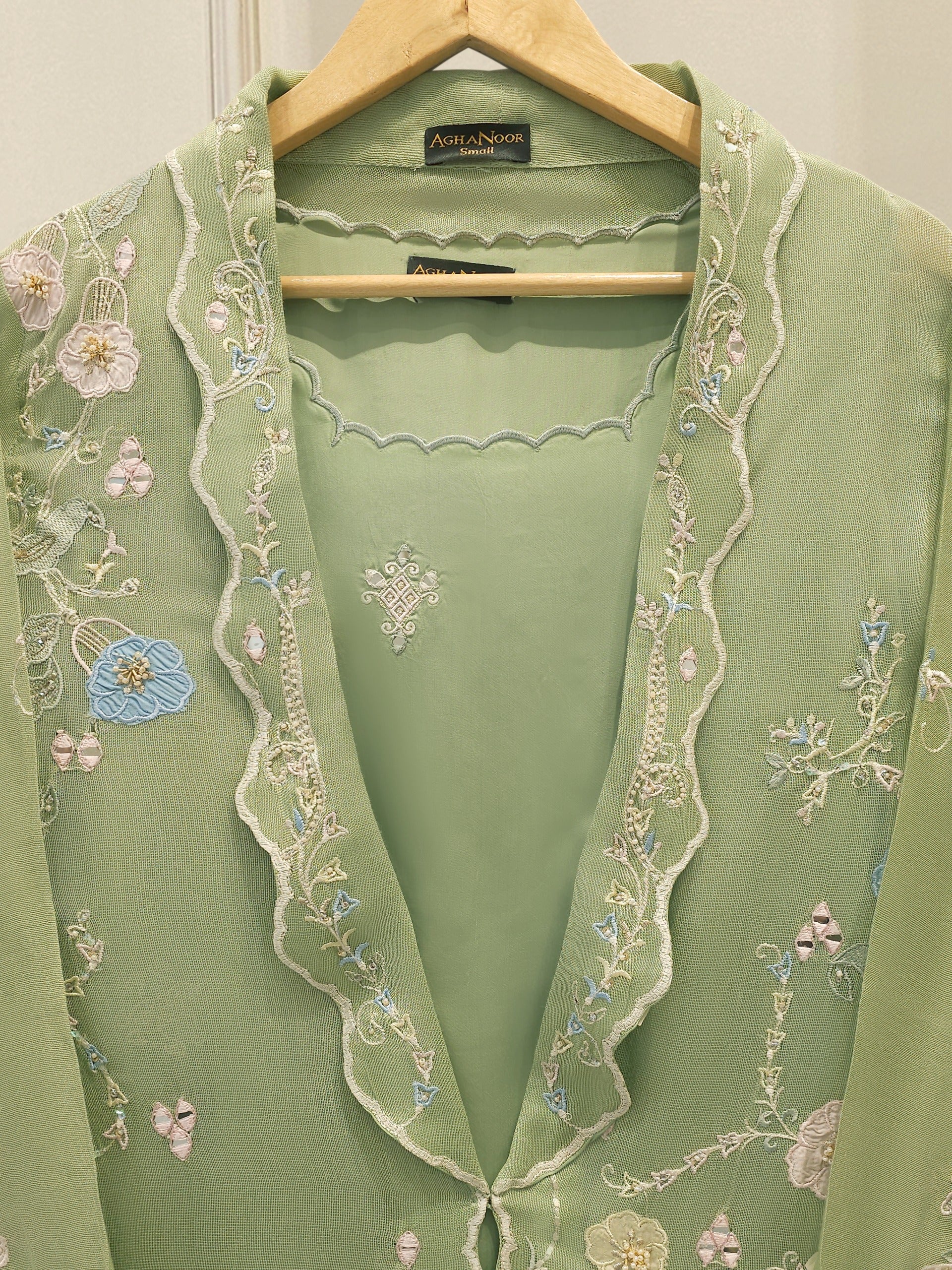 Pure Embroidered Cotton Net Shirt S112912 - Image 2