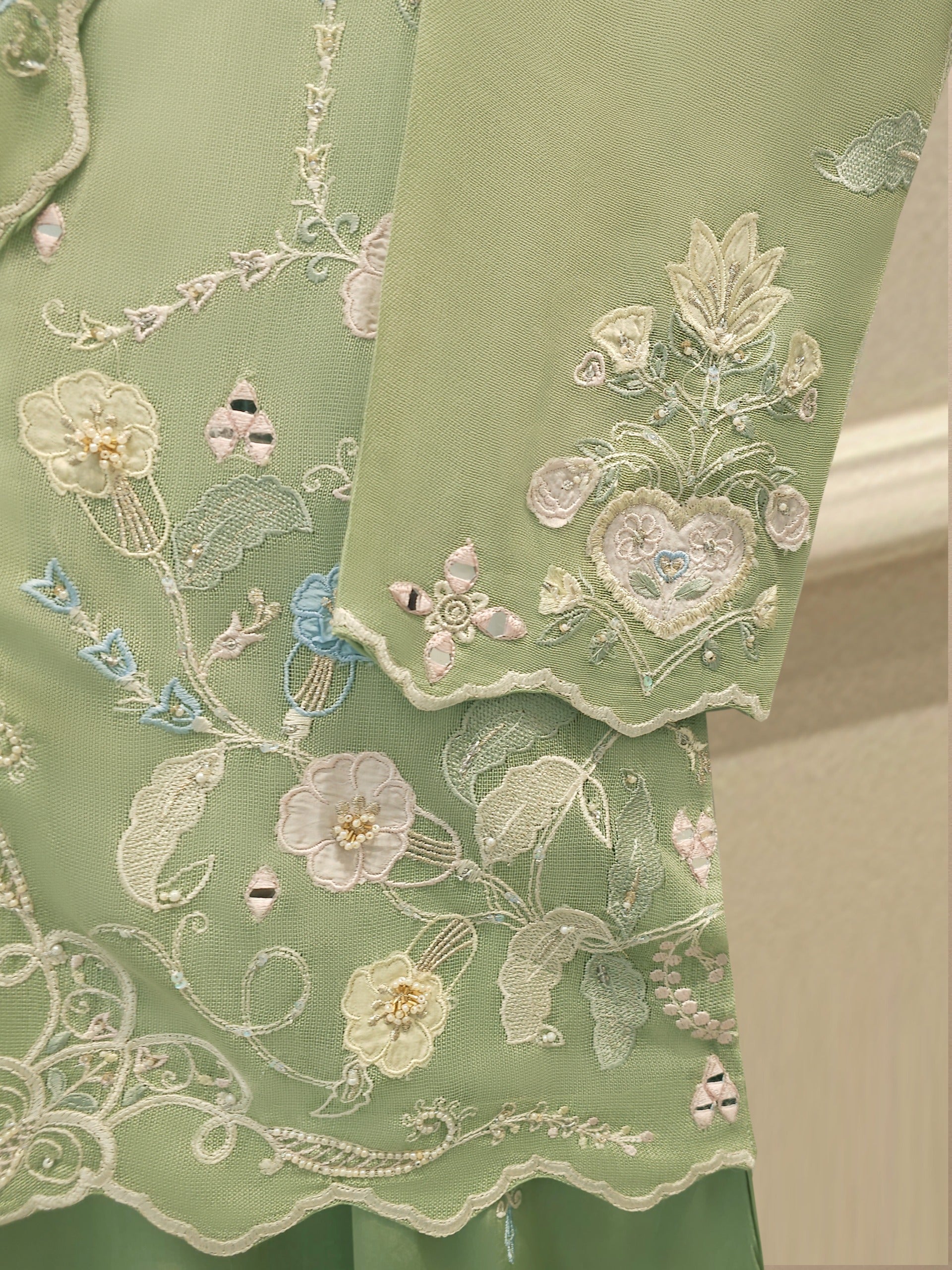 Pure Embroidered Cotton Net Shirt S112912 - Image 3