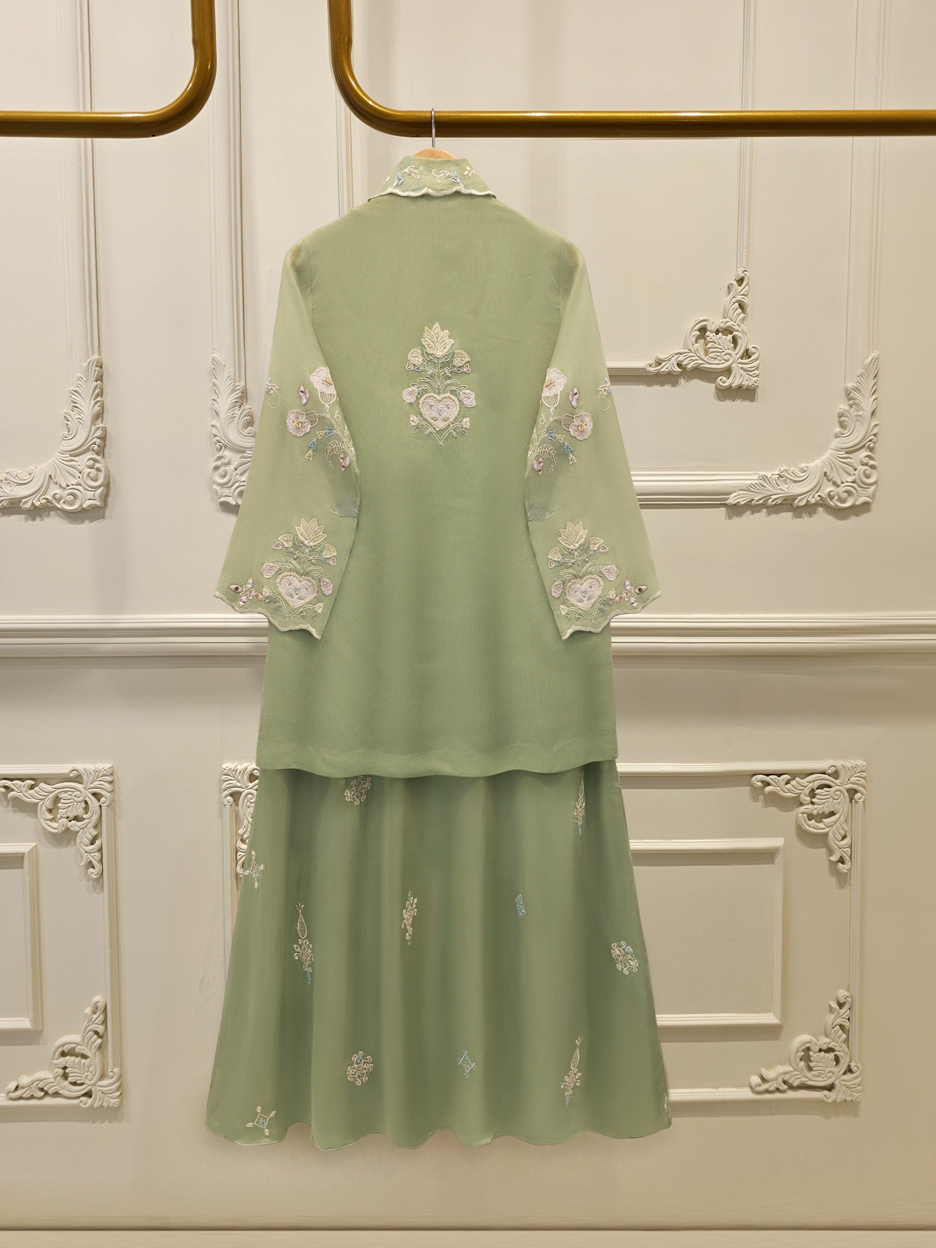 Pure Embroidered Cotton Net Shirt S112912 - Image 4