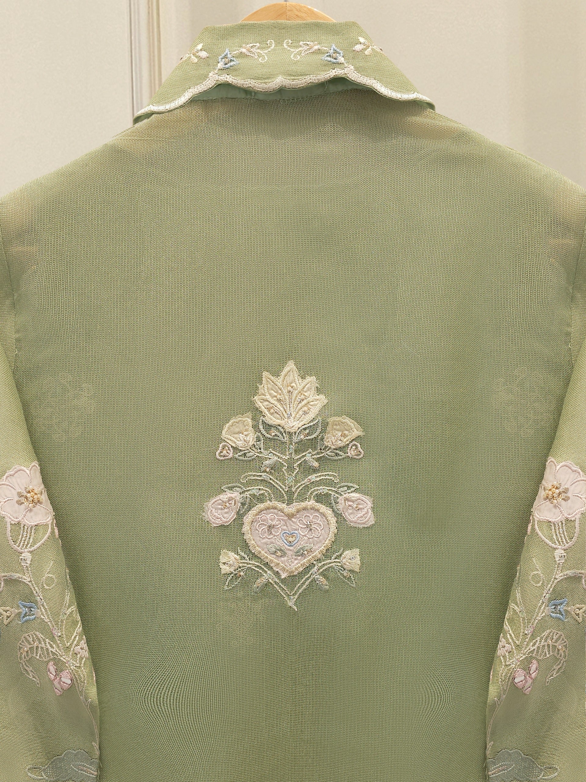 Pure Embroidered Cotton Net Shirt S112912 - Image 6