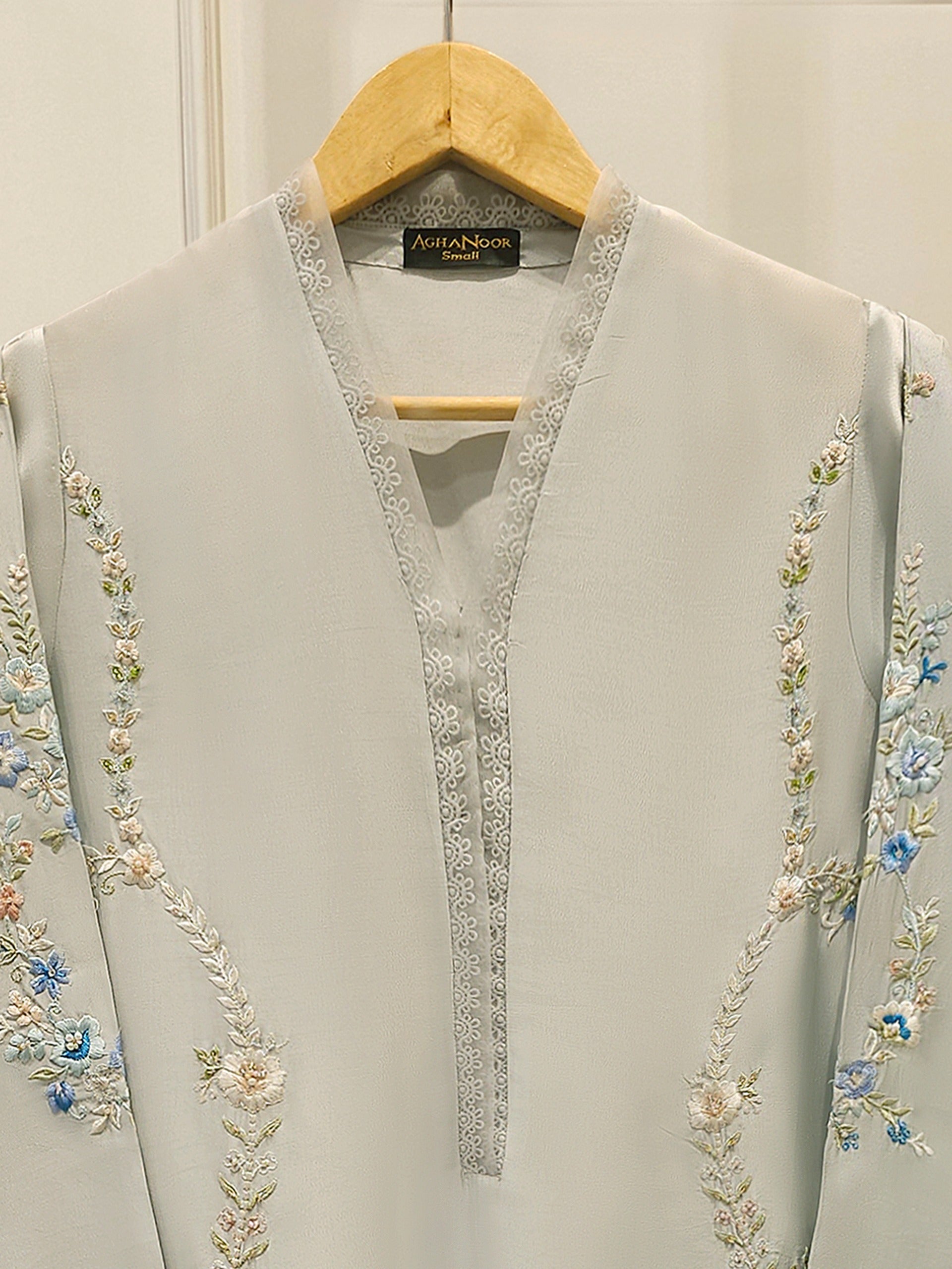 Pure Embroidered Sheesha Silk Shirt S112890 - Image 2