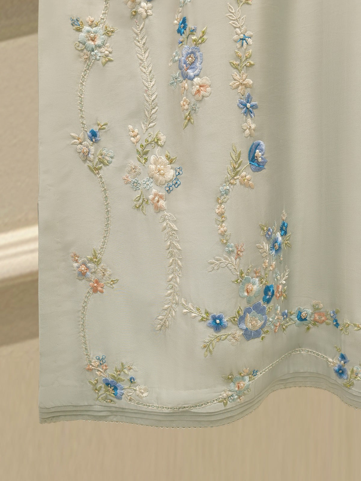 Pure Embroidered Sheesha Silk Shirt S112890 - Image 4