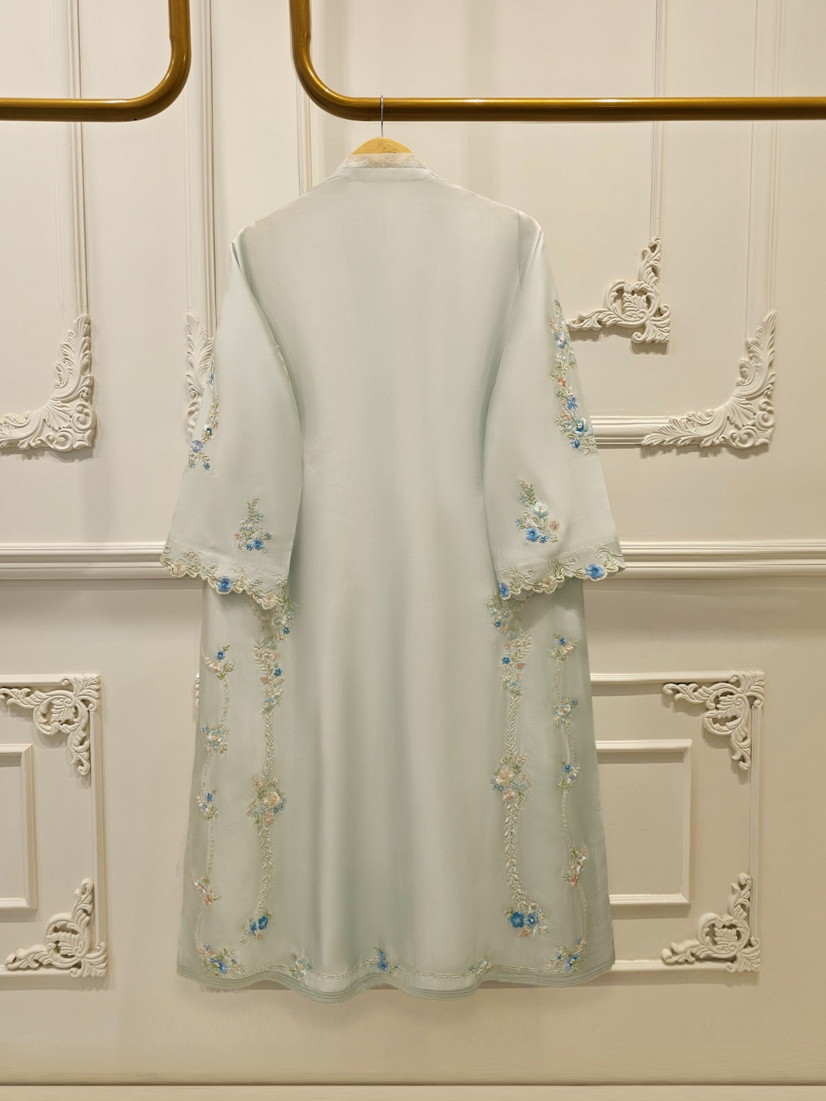 Pure Embroidered Sheesha Silk Shirt S112890 - Image 5