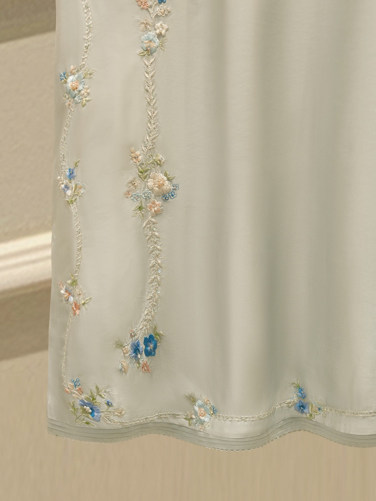 Pure Embroidered Sheesha Silk Shirt S112890 - Image 6