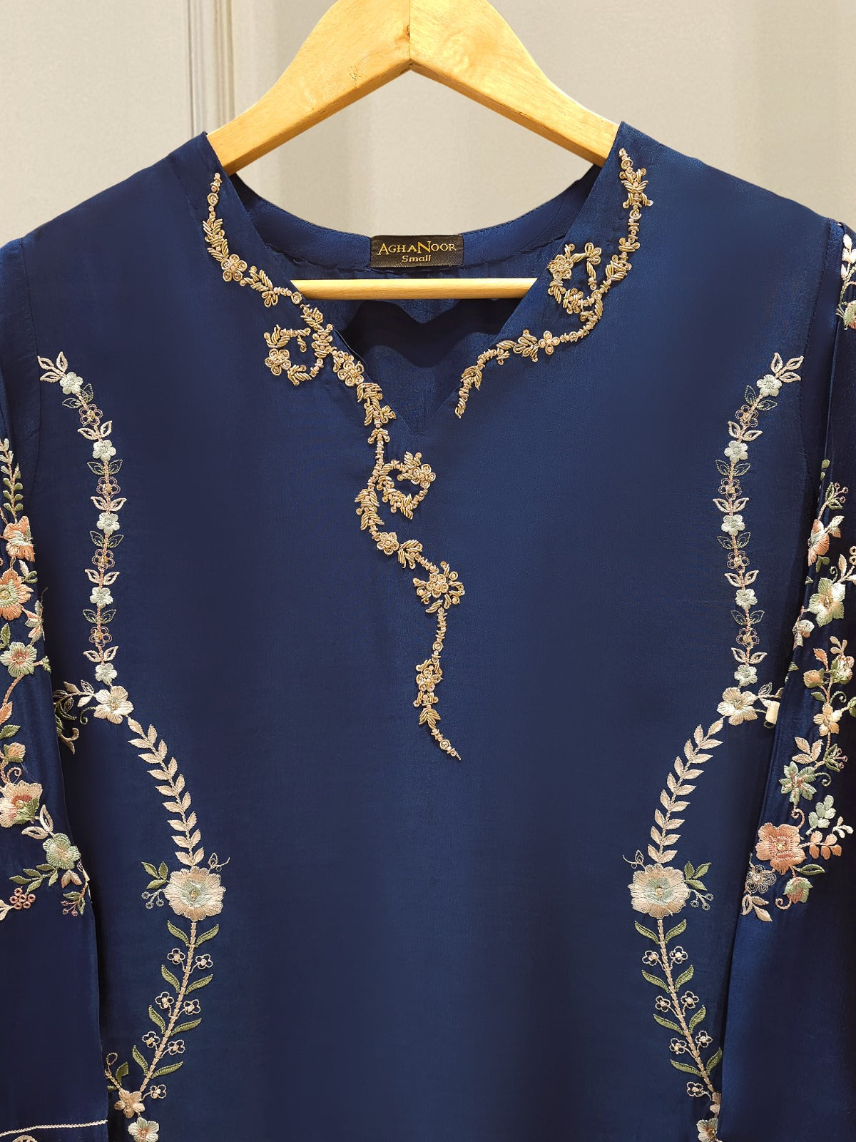 Pure Embroidered Sheesha Silk Shirt S112946 - Image 2