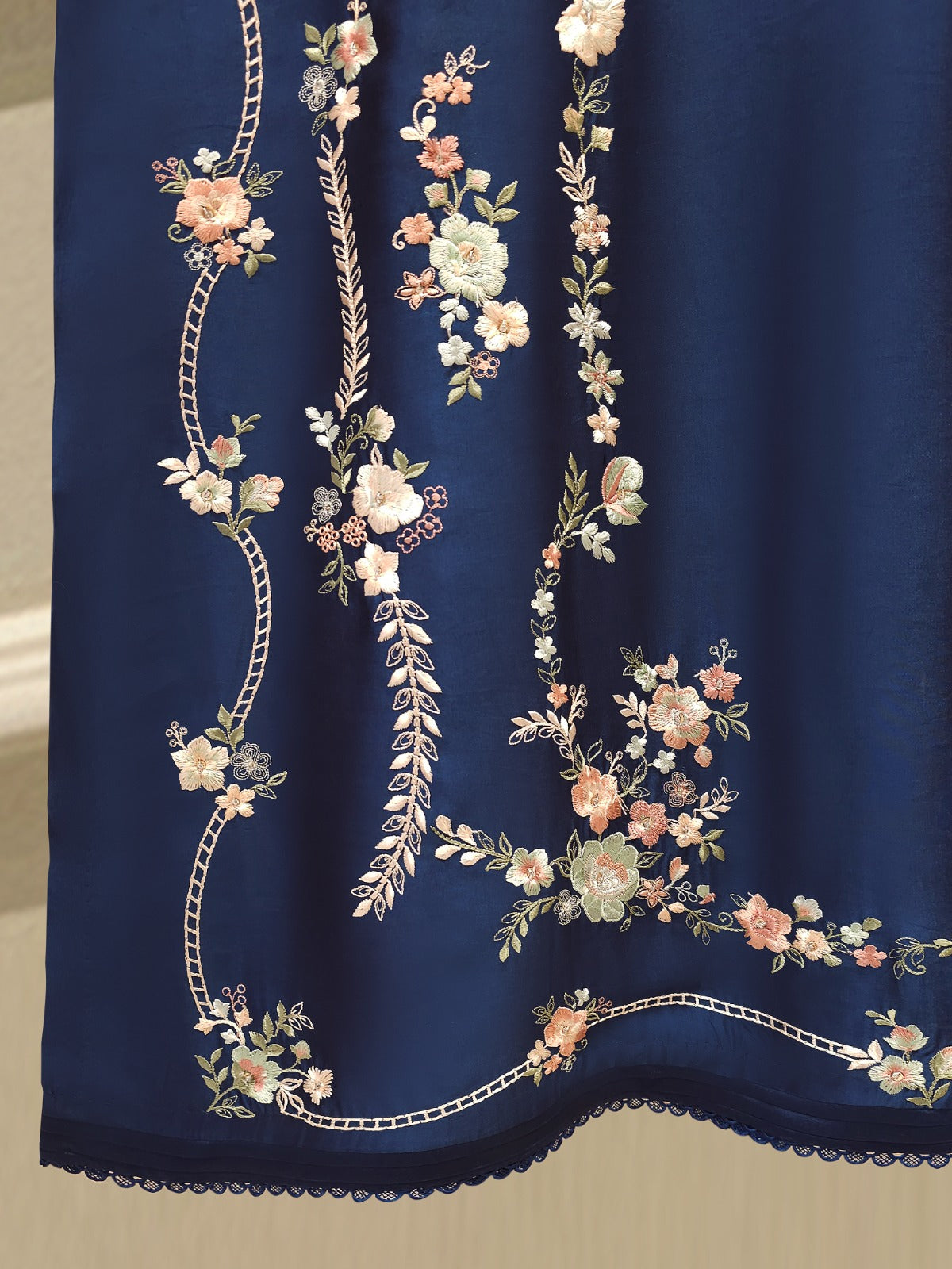Pure Embroidered Sheesha Silk Shirt S112946 - Image 4