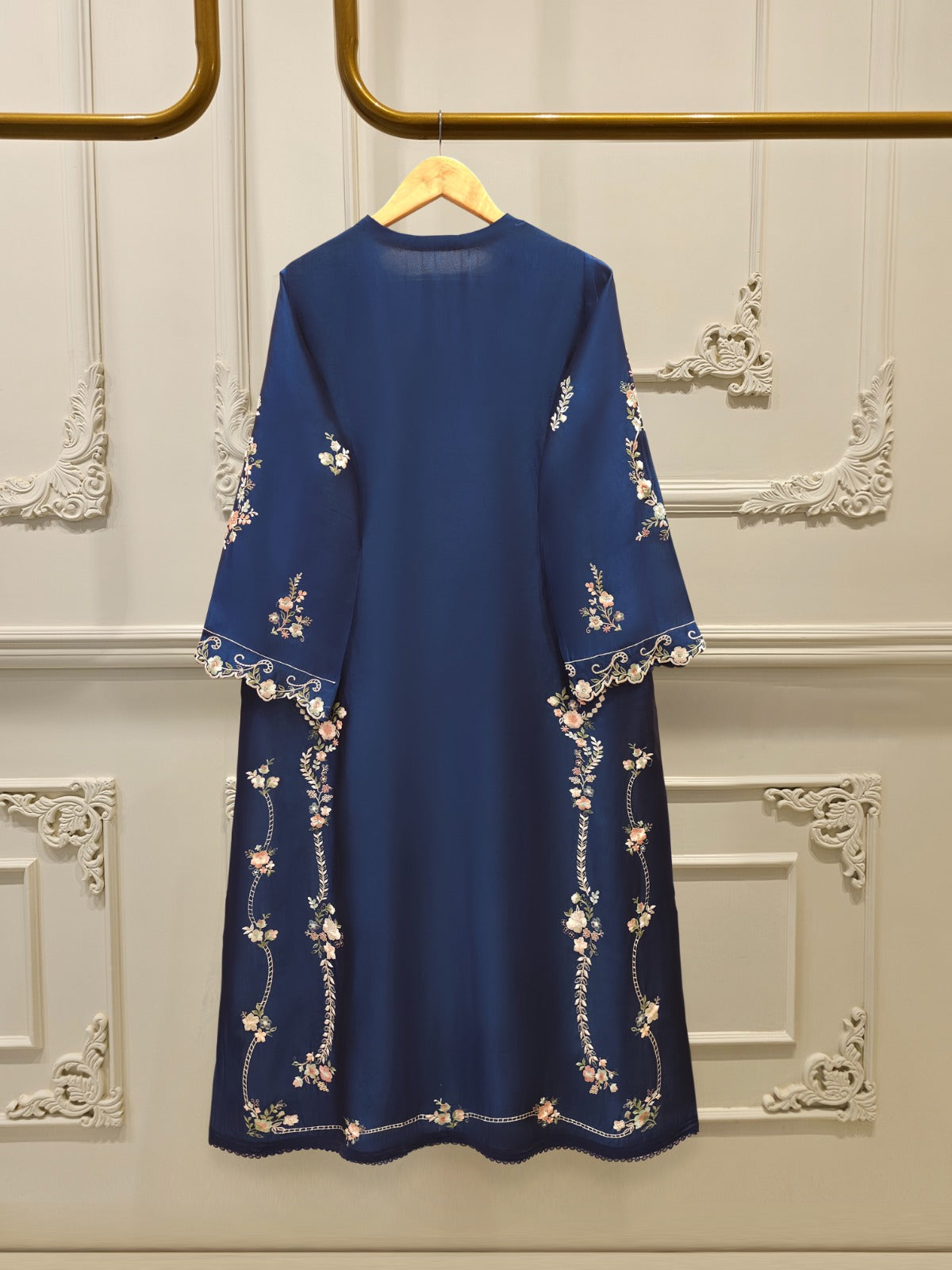 Pure Embroidered Sheesha Silk Shirt S112946 - Image 5